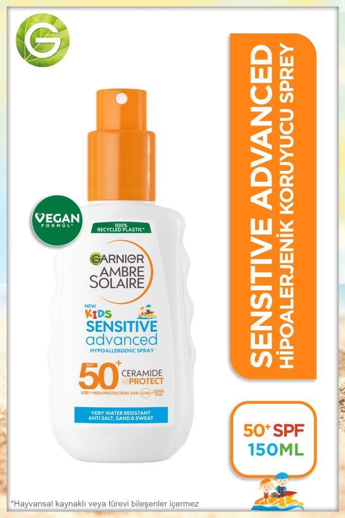 Garnier Ambre Solaire Sensitive Advanced Çocuk Hipoalerjenik Güneş Koruyucu Sprey SPF50+ 150ML