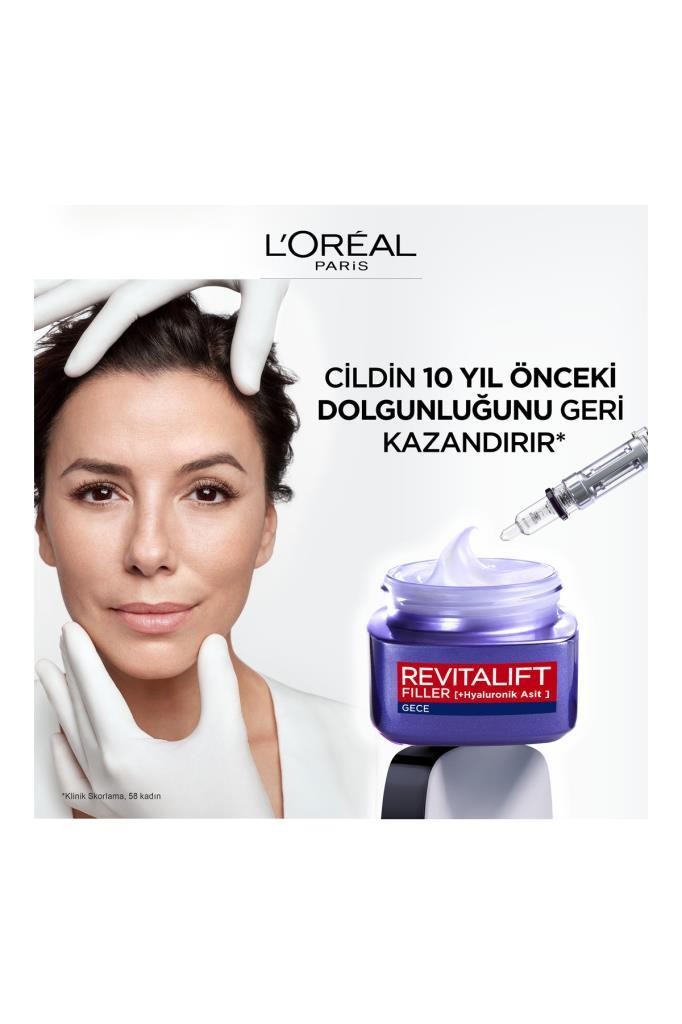 Revitalift Filler Yoğun Dolgunlaştırıcı Yaşlanma Karşıtı Gece Kremi 50ml - Hyaluronik Asit