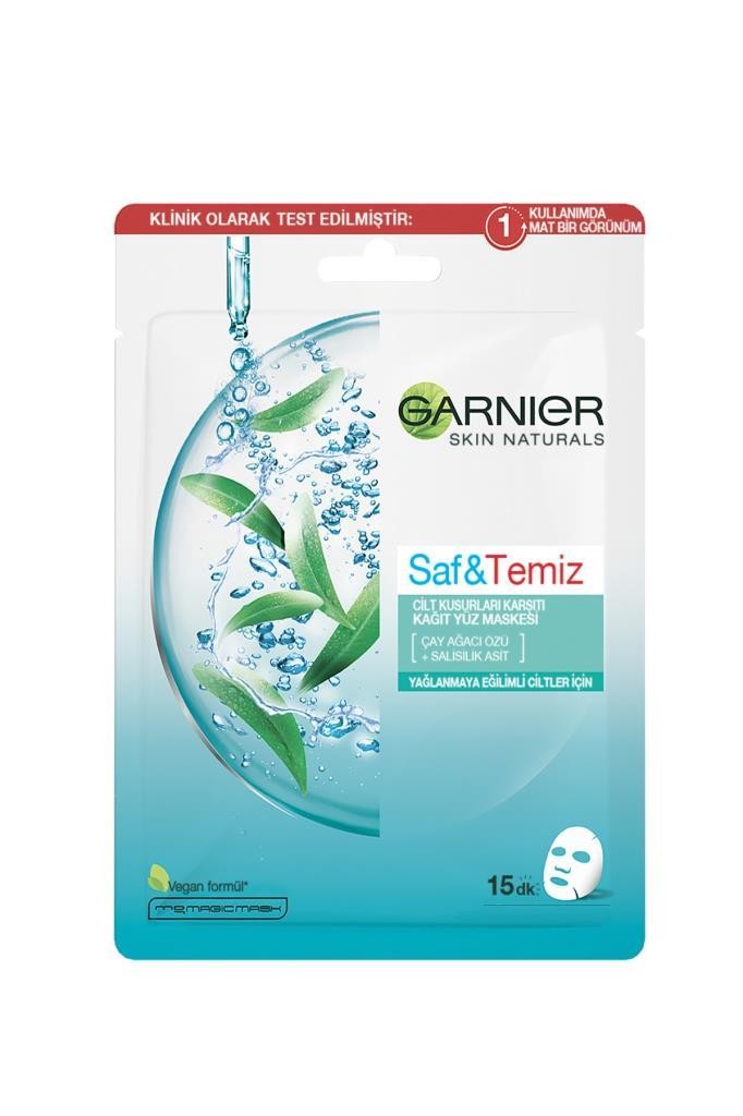 Garnier Saf&Temiz Cilt Kusurları Karşıtı Kağıt Yüz Maskesi