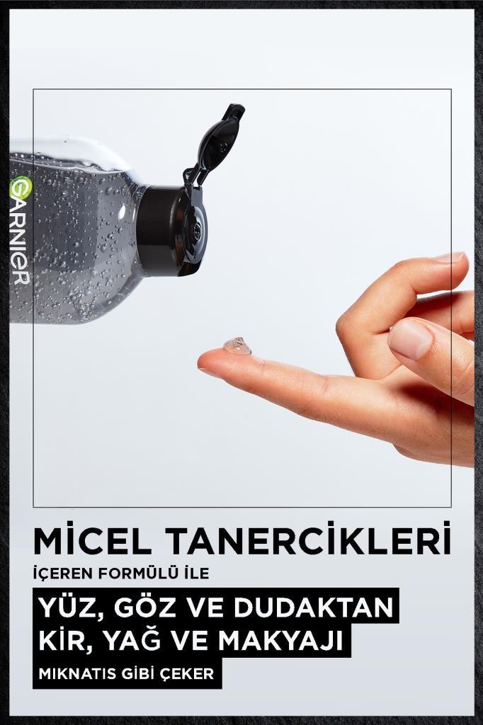 Garnier Micellar Kömür Kusursuz Makyaj Temizleyici Jel 400 ML