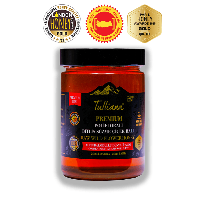 Premium Seri Polifloralı (Çok Çiçekli) Ham Süzme Çiçek Balı - 850 Gr.