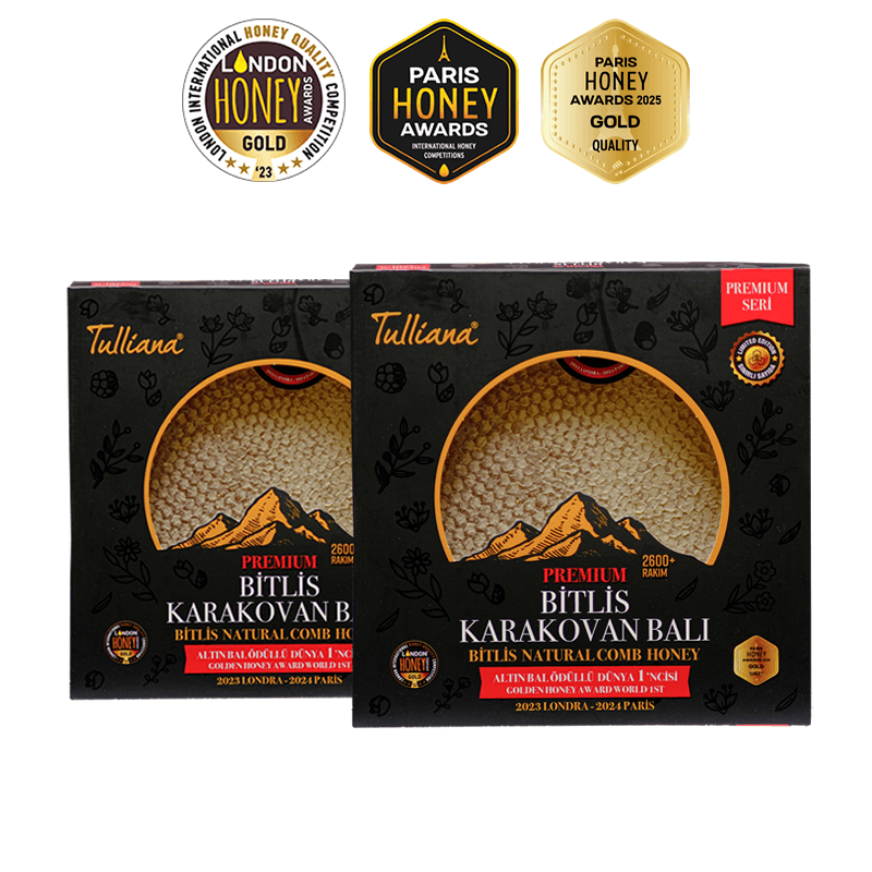 Premium Seri Polifloralı (Çok Çiçekli) Karakovan Bitlis Balı - 2x1 Kg. Kutu