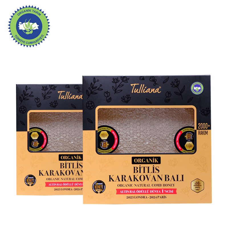 Organik Sertifikalı Polifloralı (Çok Çiçekli) Karakovan Bitlis Balı - 2x1 Kg. Kutu