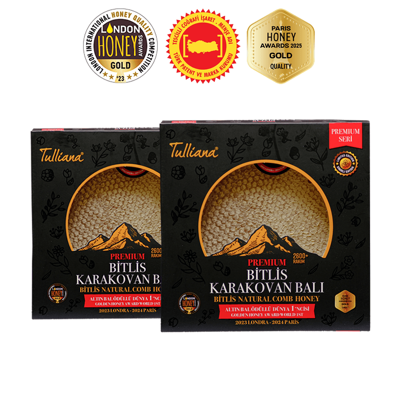 Premium Seri Polifloralı (Çok Çiçekli) Karakovan Bitlis Balı - 2x1 Kg. Kutu