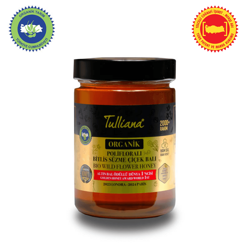 Organik Sertifikalı Polifloralı (Çok Çiçekli) Ham Süzme Çiçek Balı - 850 Gr.