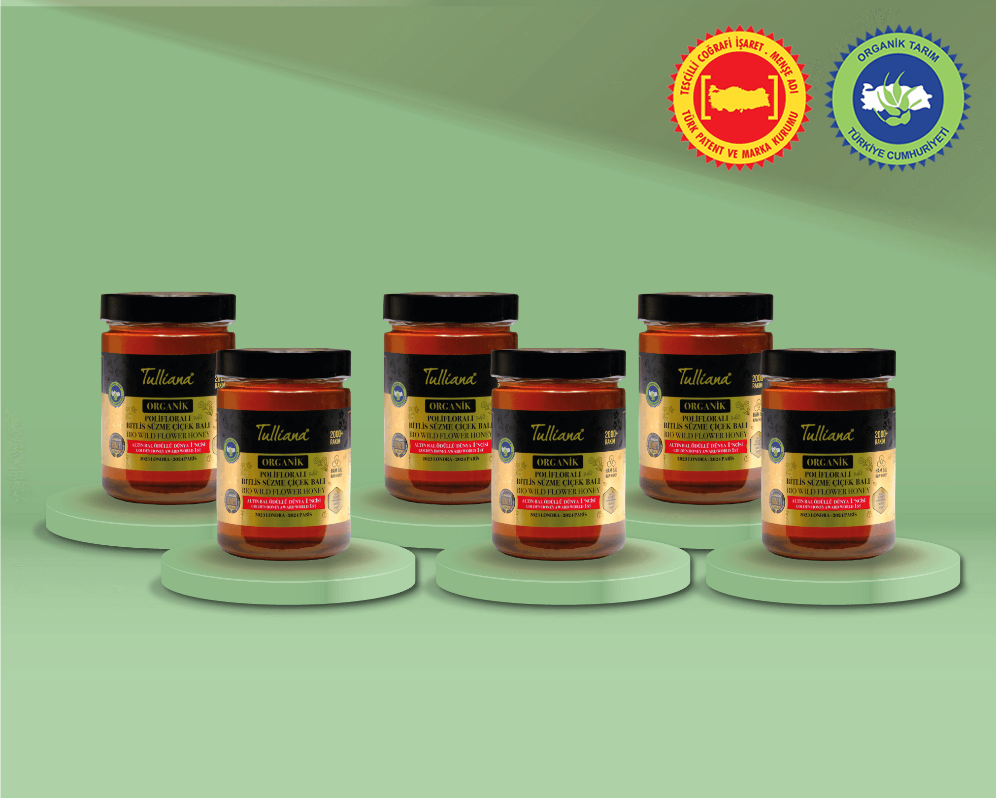 Organik Sertifikalı Polifloralı (Çok Çiçekli) Ham Süzme Çiçek Balı 6x850gr