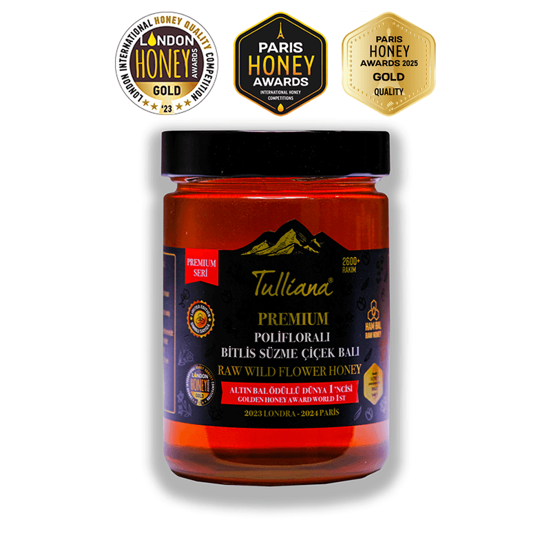Premium Seri Polifloralı (Çok Çiçekli) Ham Süzme Çiçek Balı - 850 Gr.
