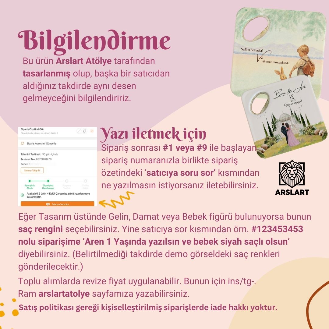 Pembe çiçek desenli kişiye özel magnet açacak bardak altlığı düğün nişan bebek hediyelik 20 adet