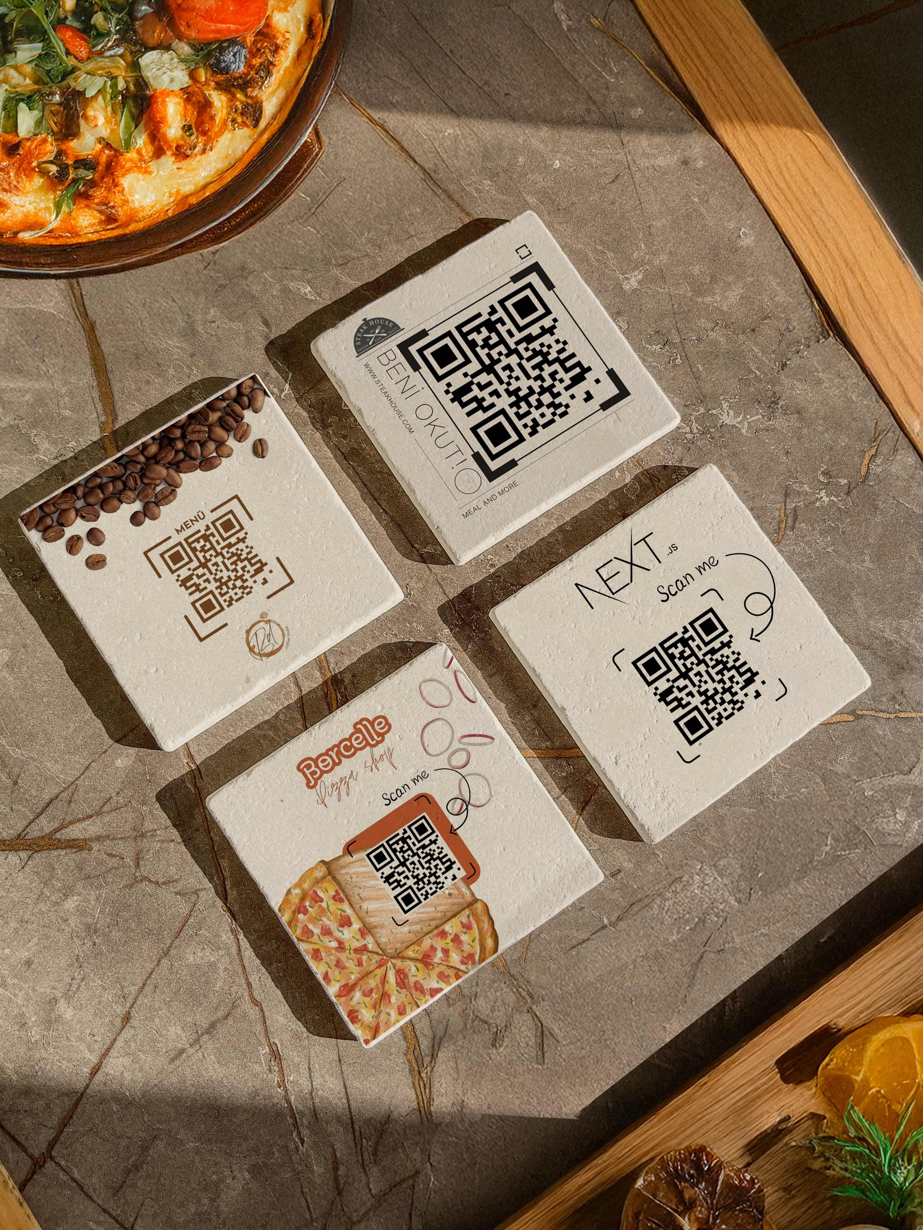 Qr menü Doğal Taş Otel, Bar, Cafe, Restaurant Barkod Masaüstü QR KOD 1 adet