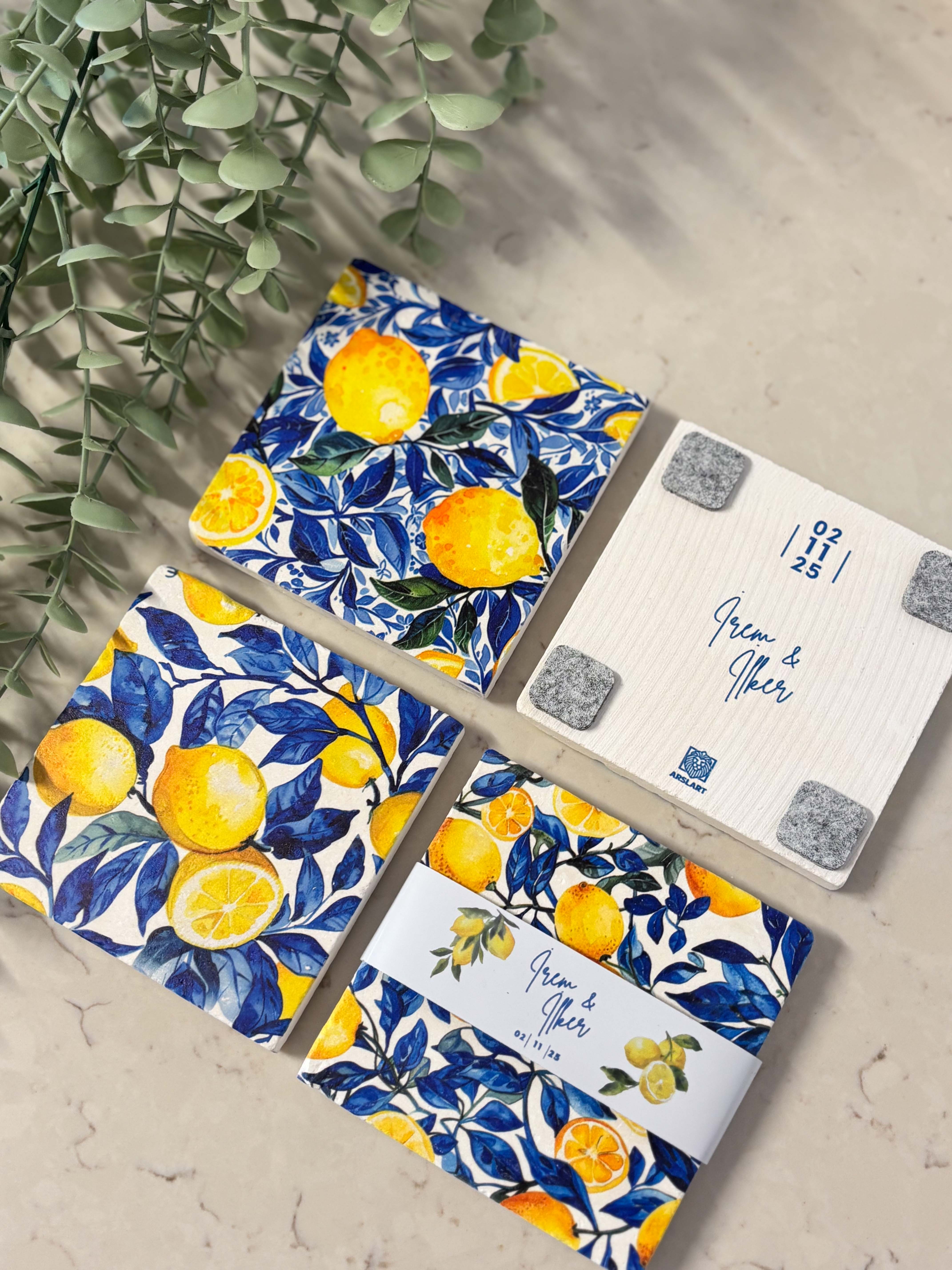 Limoncello Desenli Düğü, Doğum Günü Kişiye Özel Baskı 20 adet