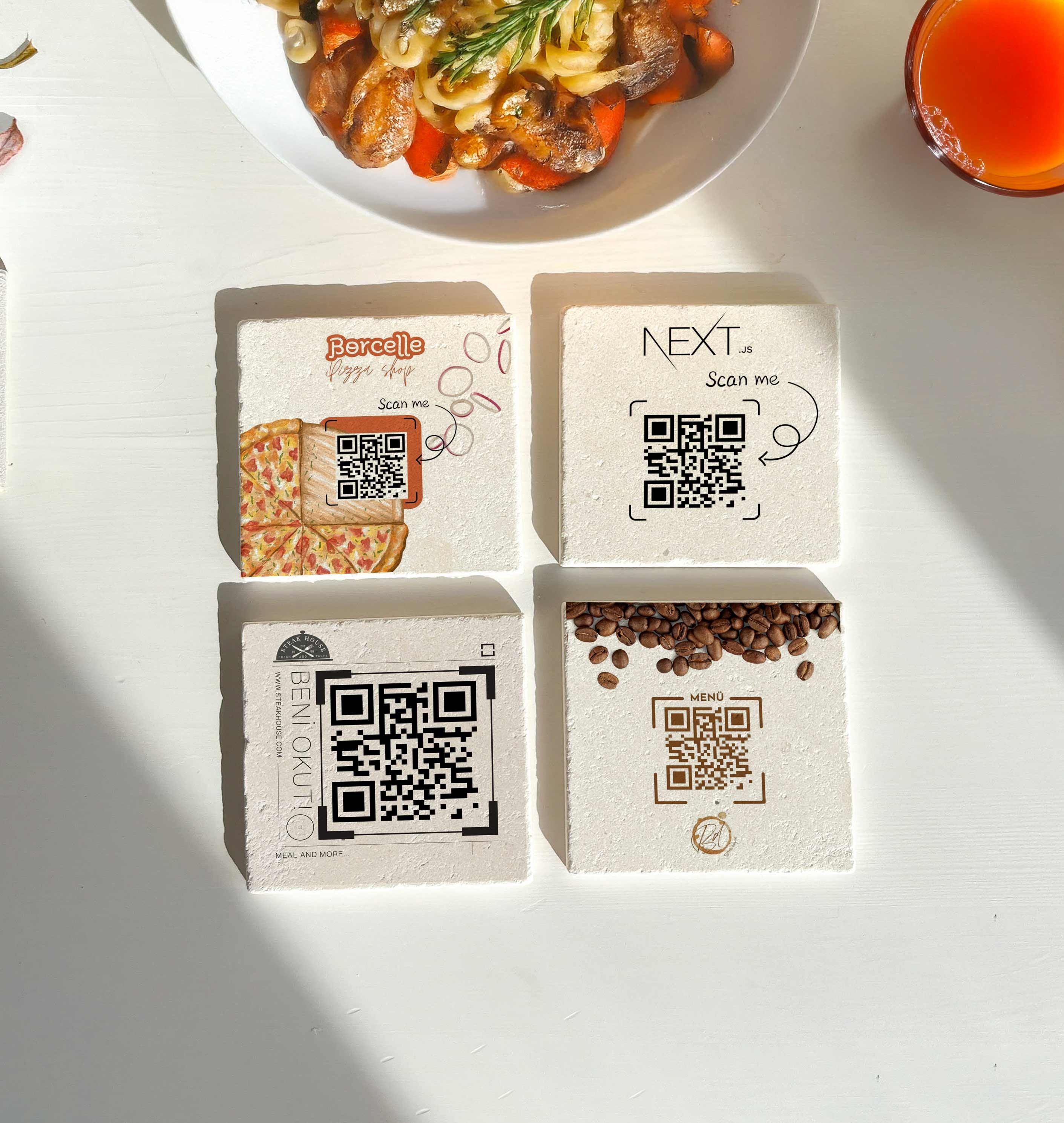 Qr menü Doğal Taş Otel, Bar, Cafe, Restaurant Barkod Masaüstü QR KOD 1 adet