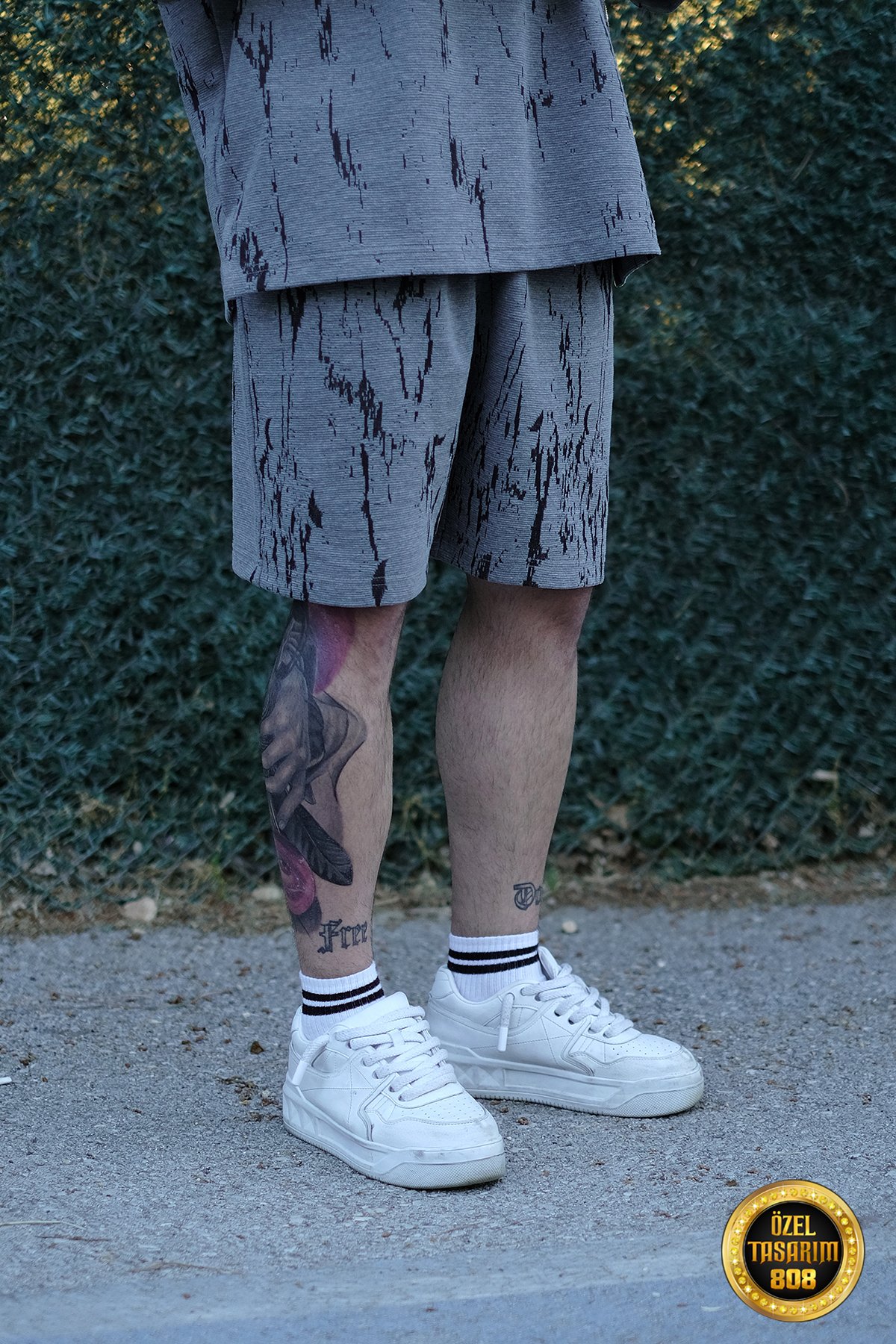 808 Batik Desen Özel Tasarım Oversize Şort