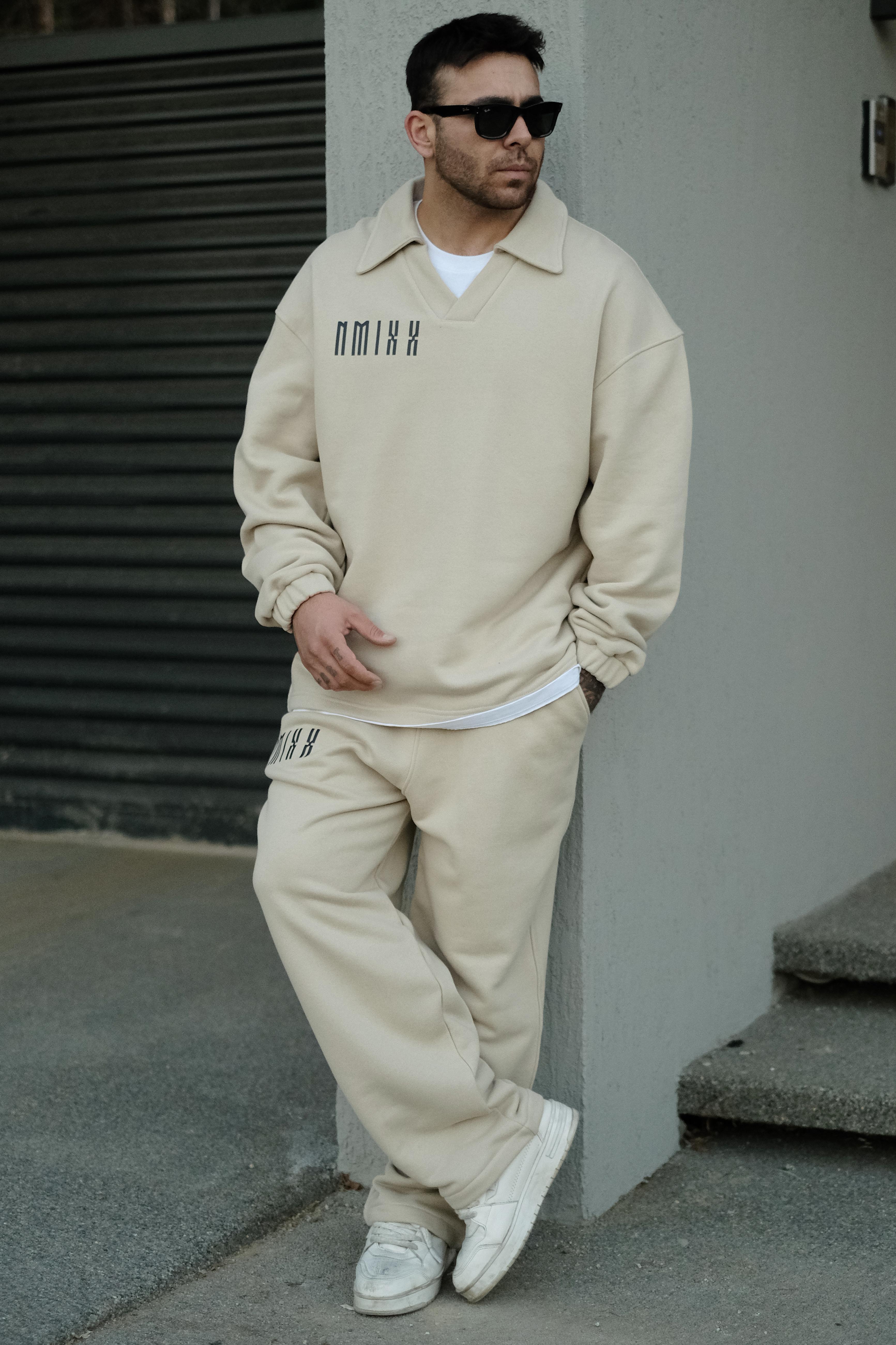 808 NMXX Baskılı Oversize Yakalı Sweatshirt