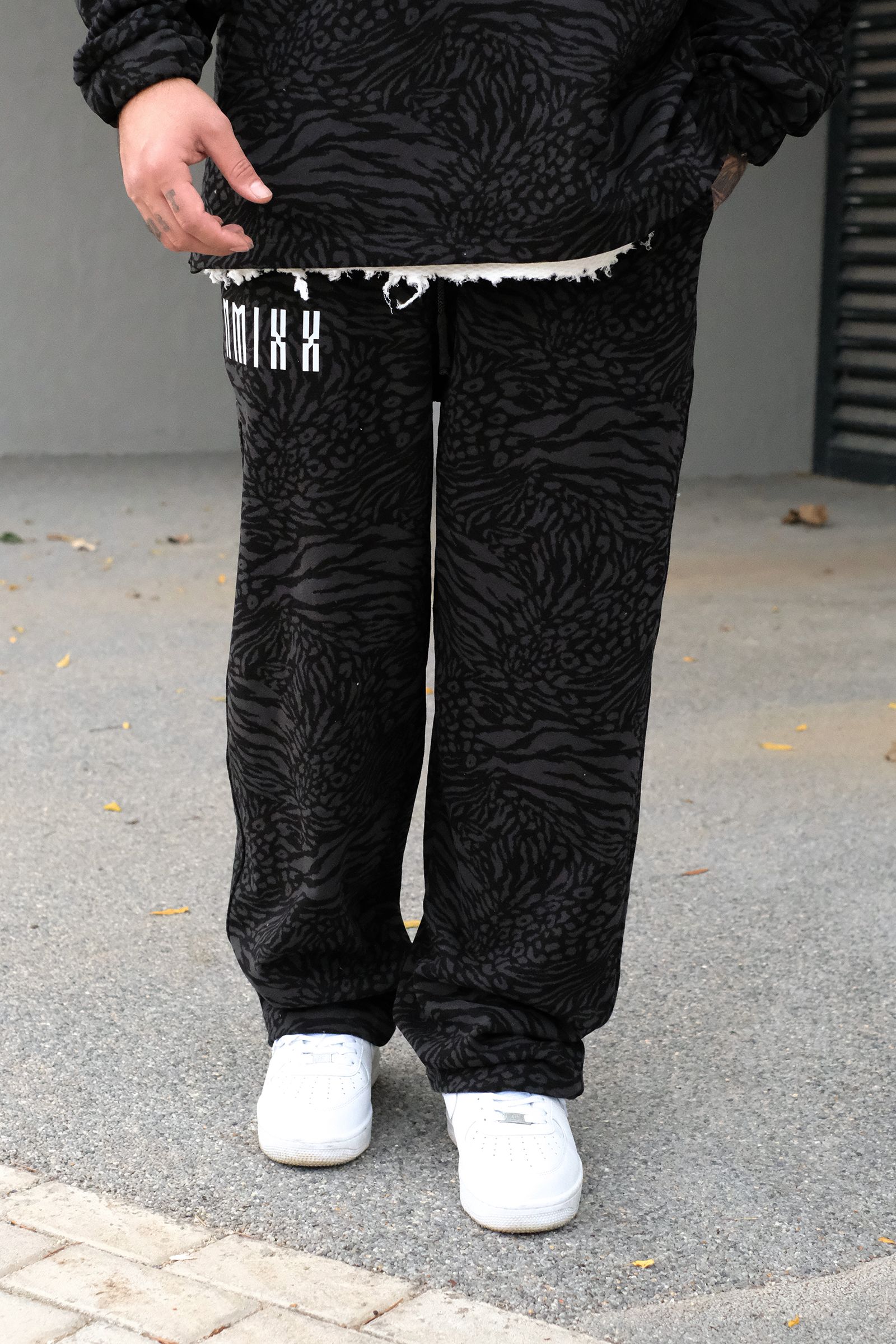 808 NMXX Baskılı Özel Tasarım Desenli Oversize Jogger