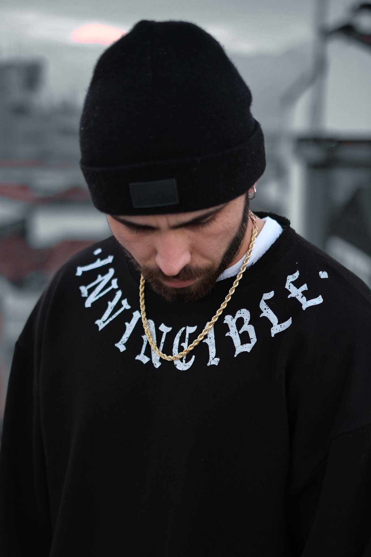 808 “Invıncıble” Baskılı Oversize Sweatshırt