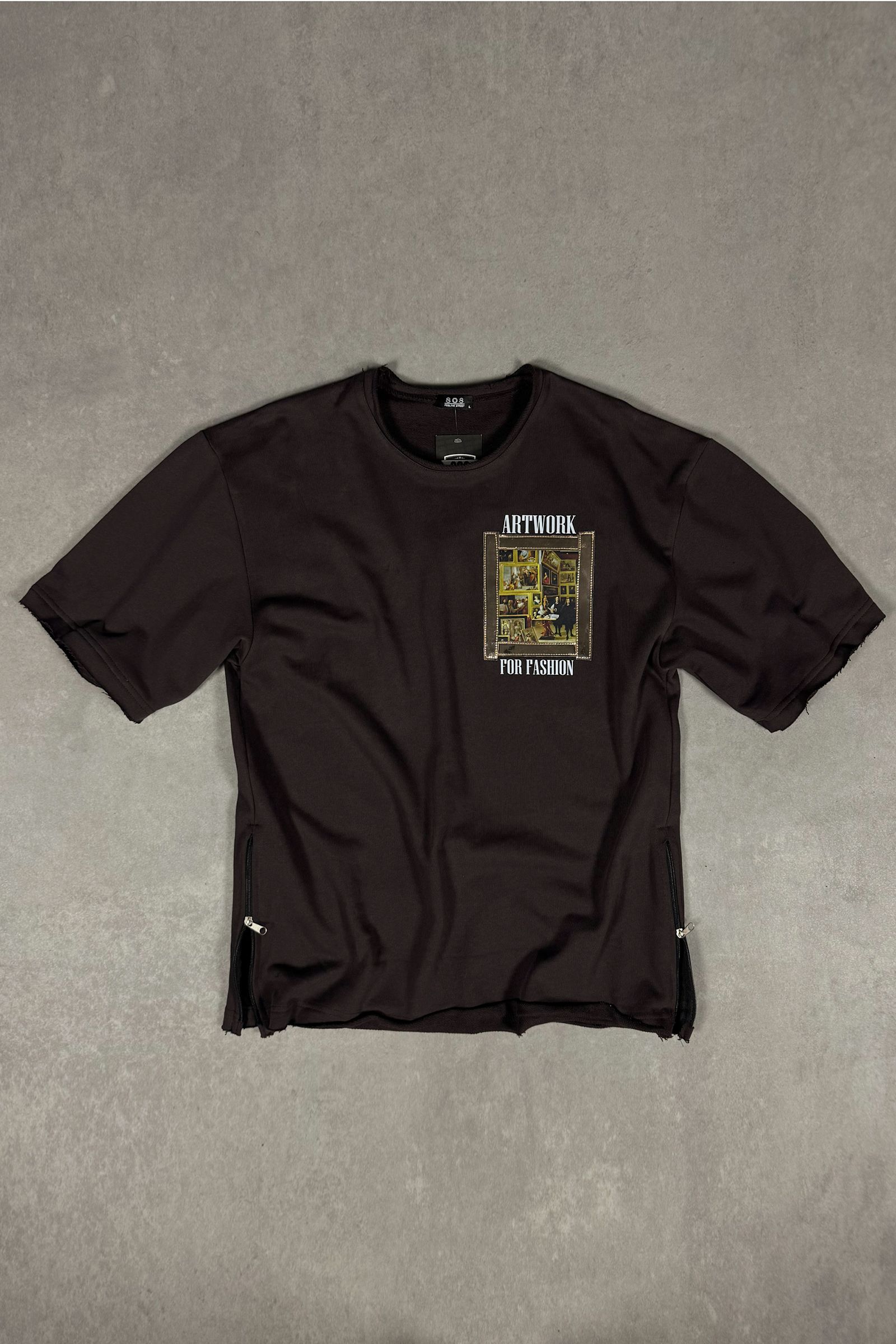 808 Artwork Baskılı Oversize Kalın Tişört