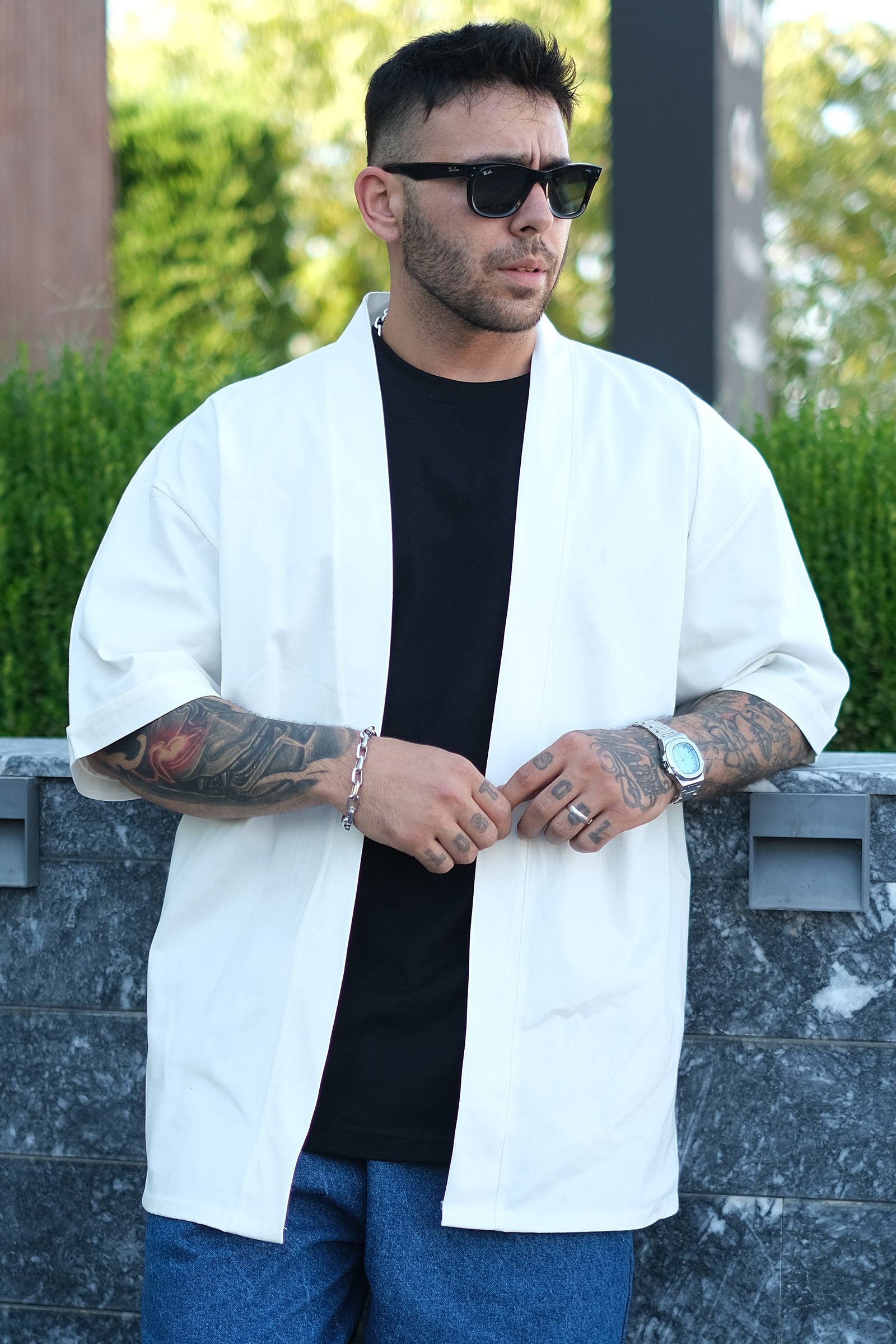 808 Oversize Basic Kimono - Ekru