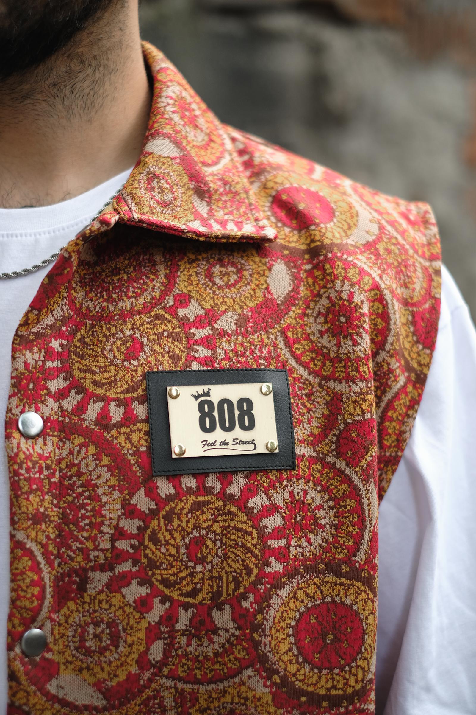 808 Dairesel Etnik Desen Dokulu Yelek