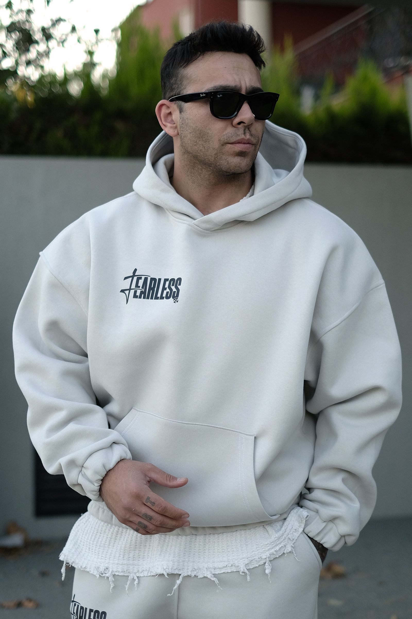 808 Fearless Baskılı Oversize Özel Tasarım Hoodie