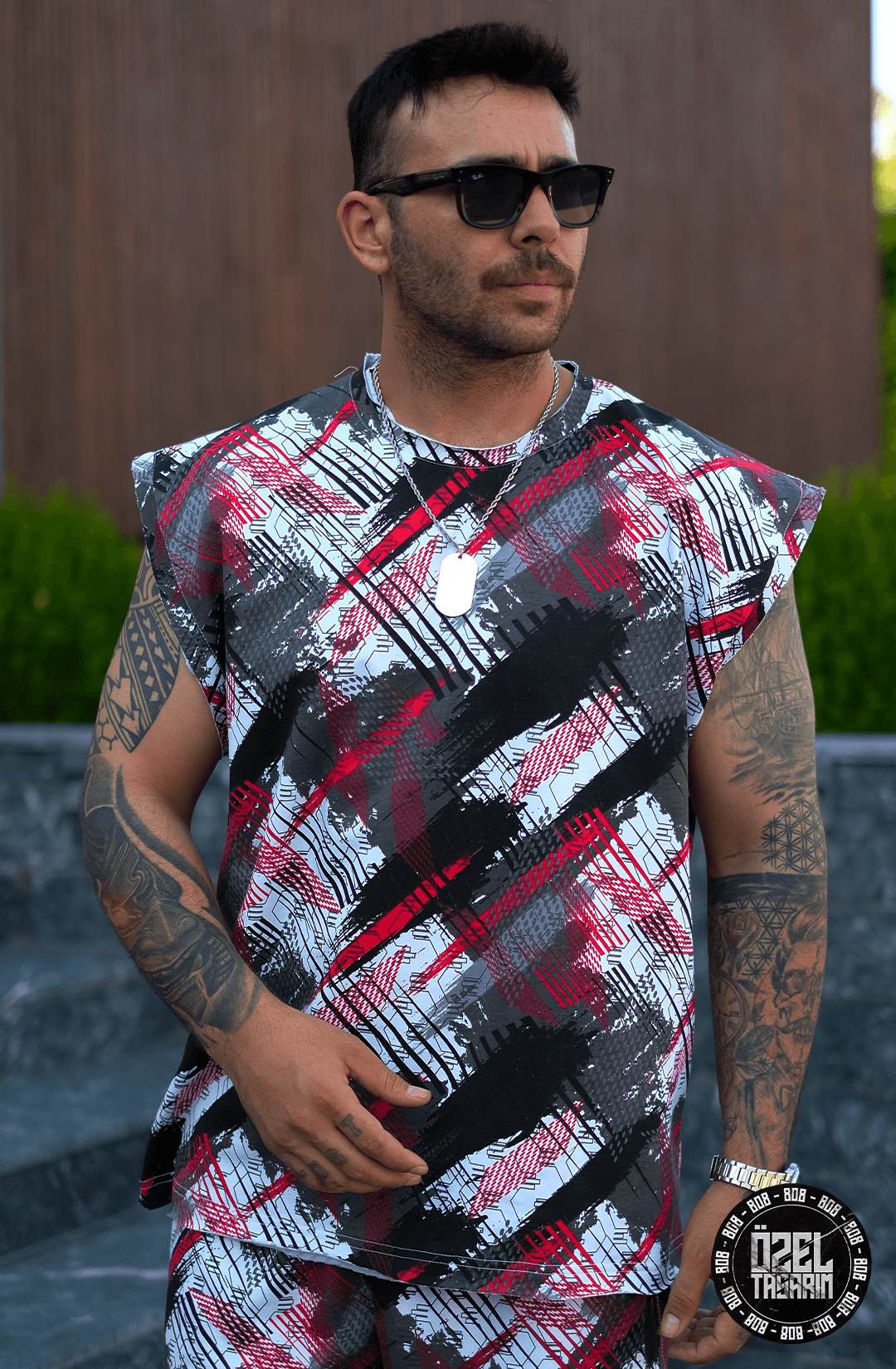 808 NextGen Desen Tok Kolsuz Oversize Tişört