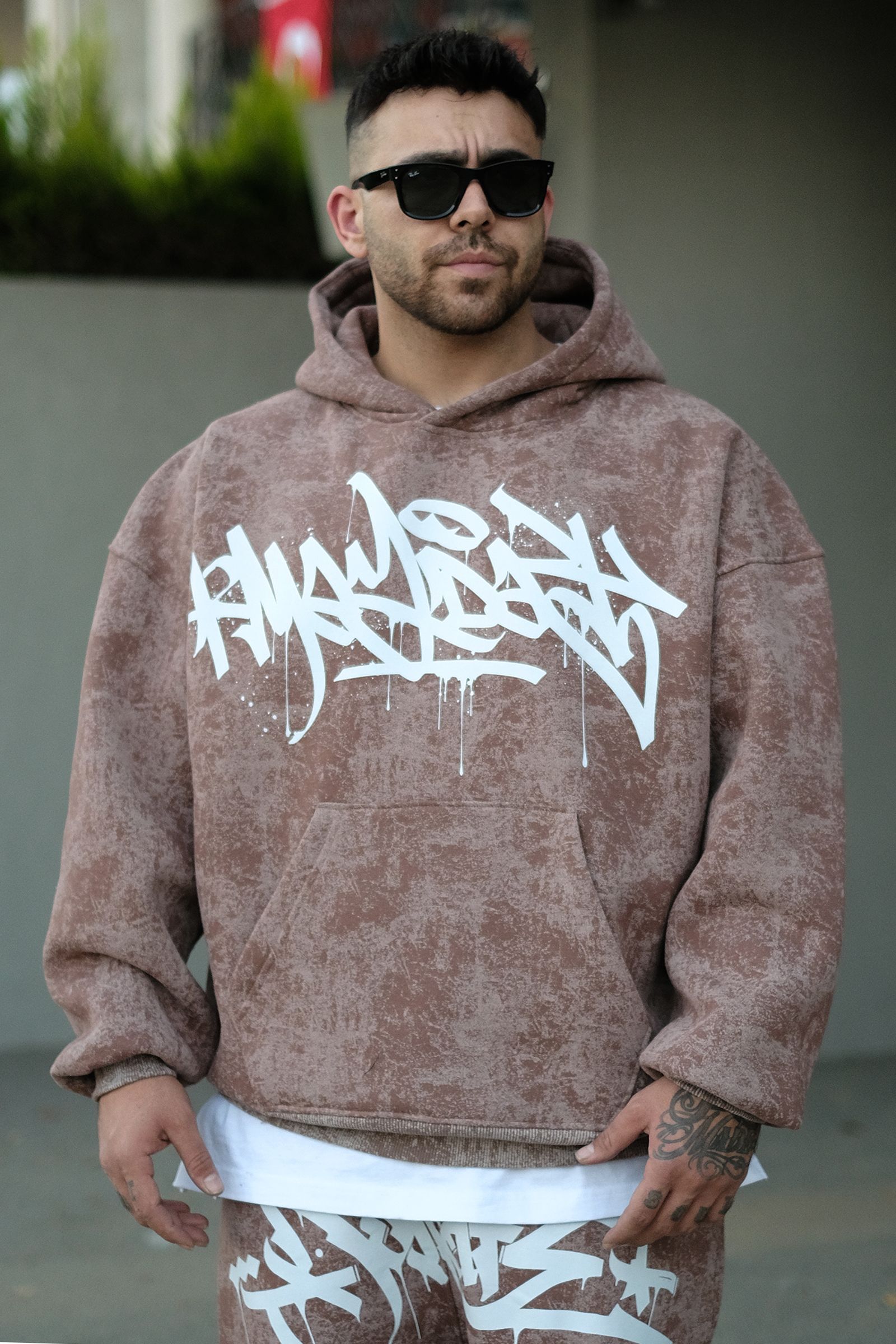 808 Tag Baskılı Özel Tasarım Oversize Hoodie