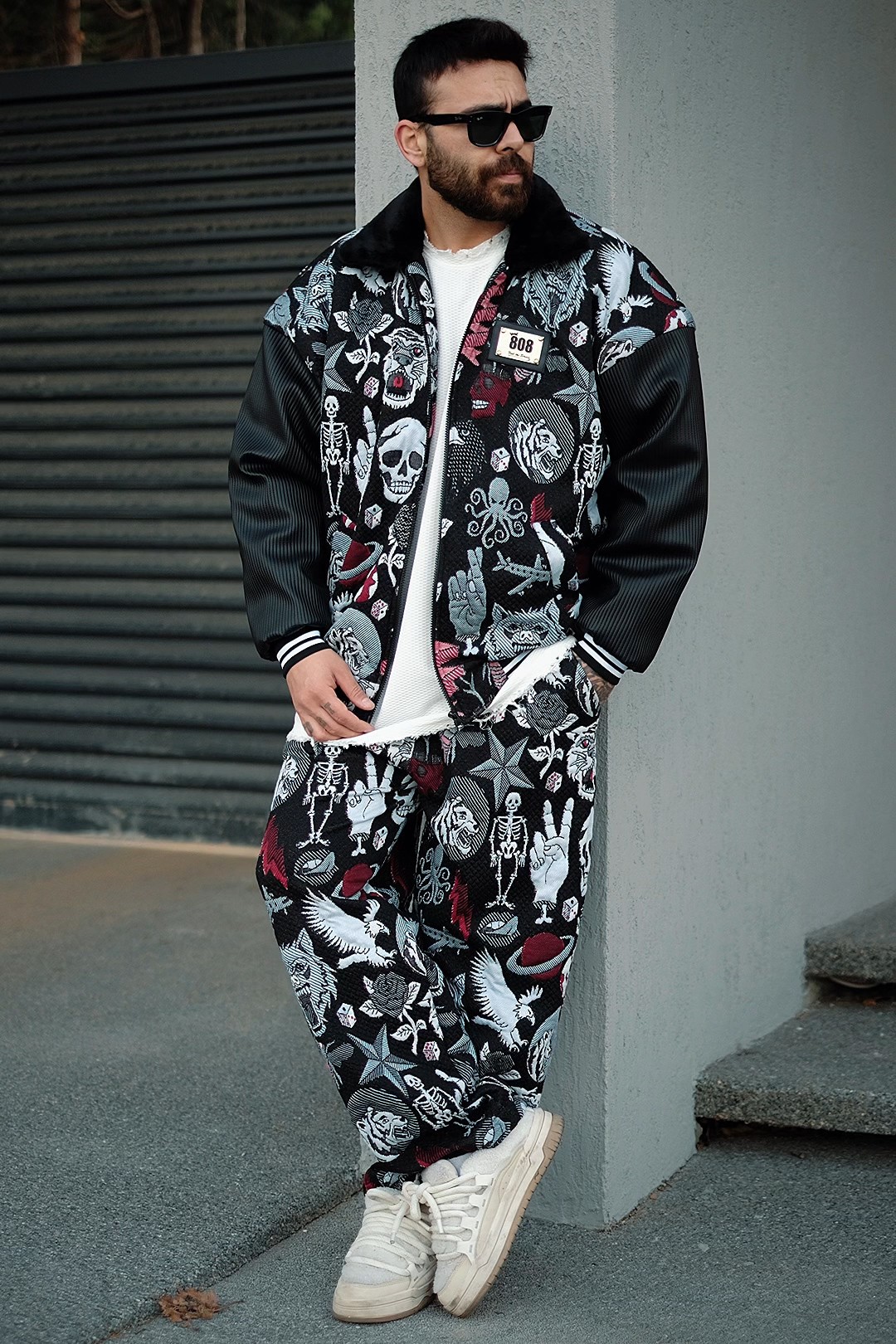 808 Skull Puffer Özel Tasarım Oversize Jogger