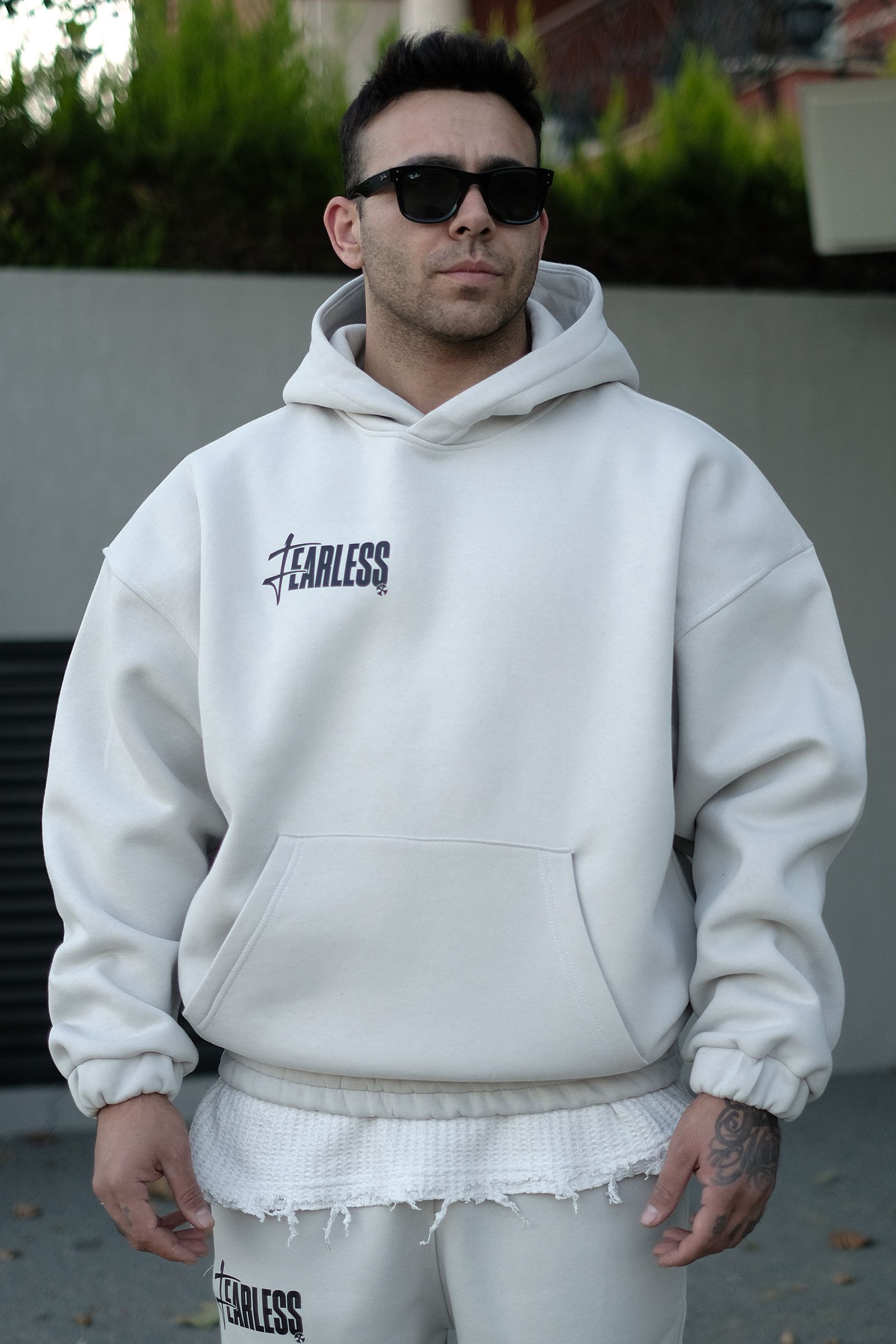 808 Fearless Baskılı Oversize Özel Tasarım Hoodie