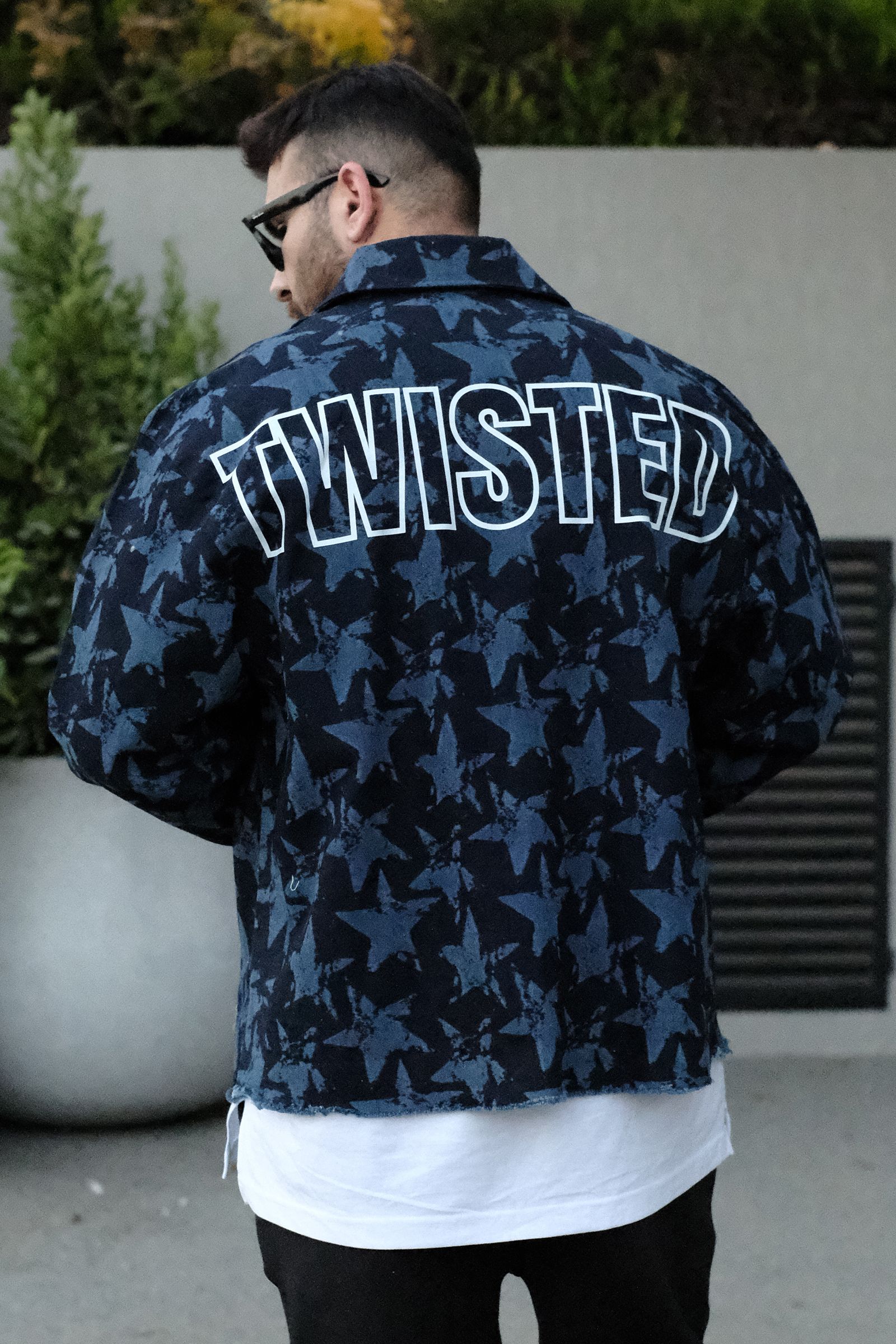 808 Twisted Baskılı Özel Tasarım Kot Ceket