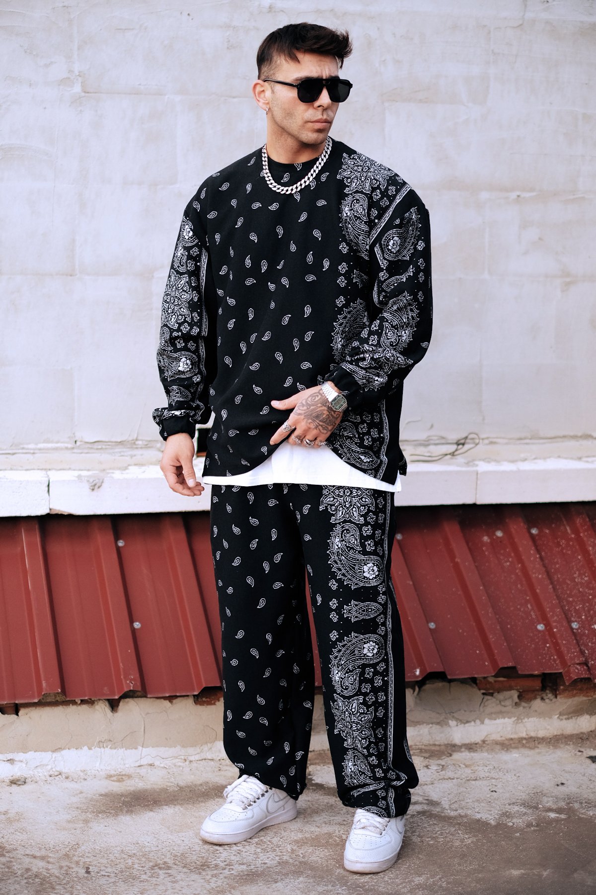 808 Bandana Desenli Oversize Baggy Jogger