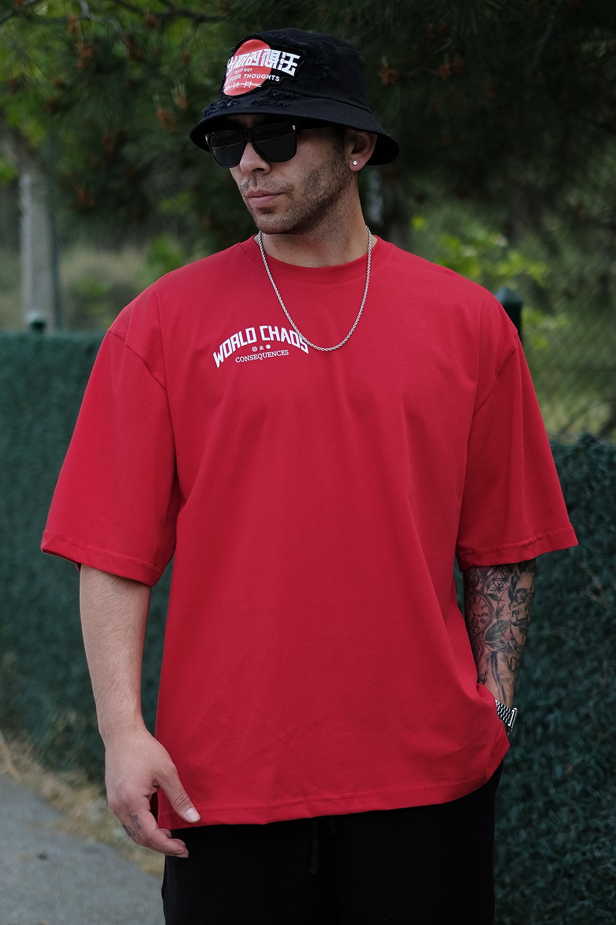 808 World Chaos Oversize Tişört