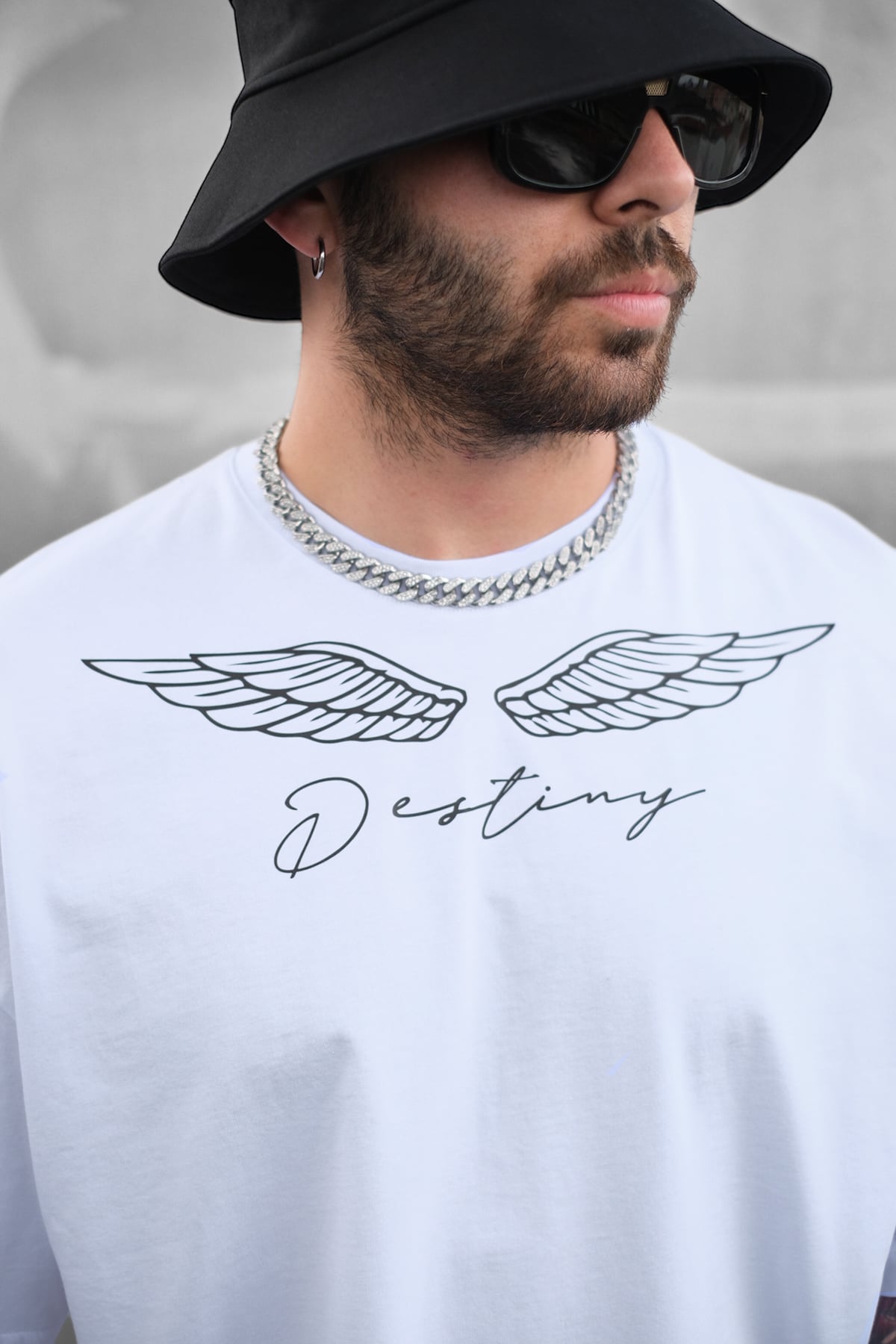 808 Destiny Baskılı Oversize Tişört