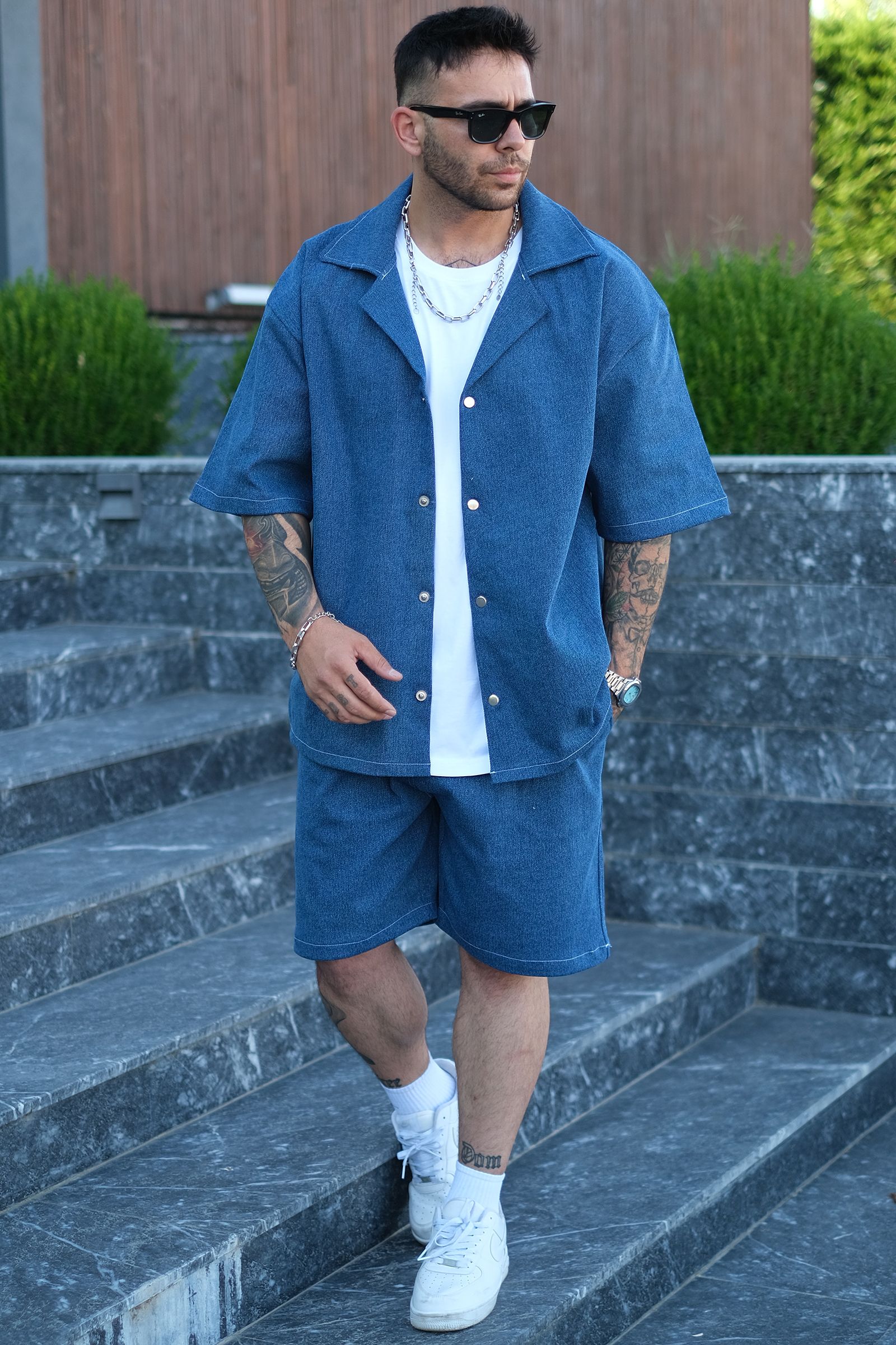 808 Oversize Basic Tok Kot Gömlek