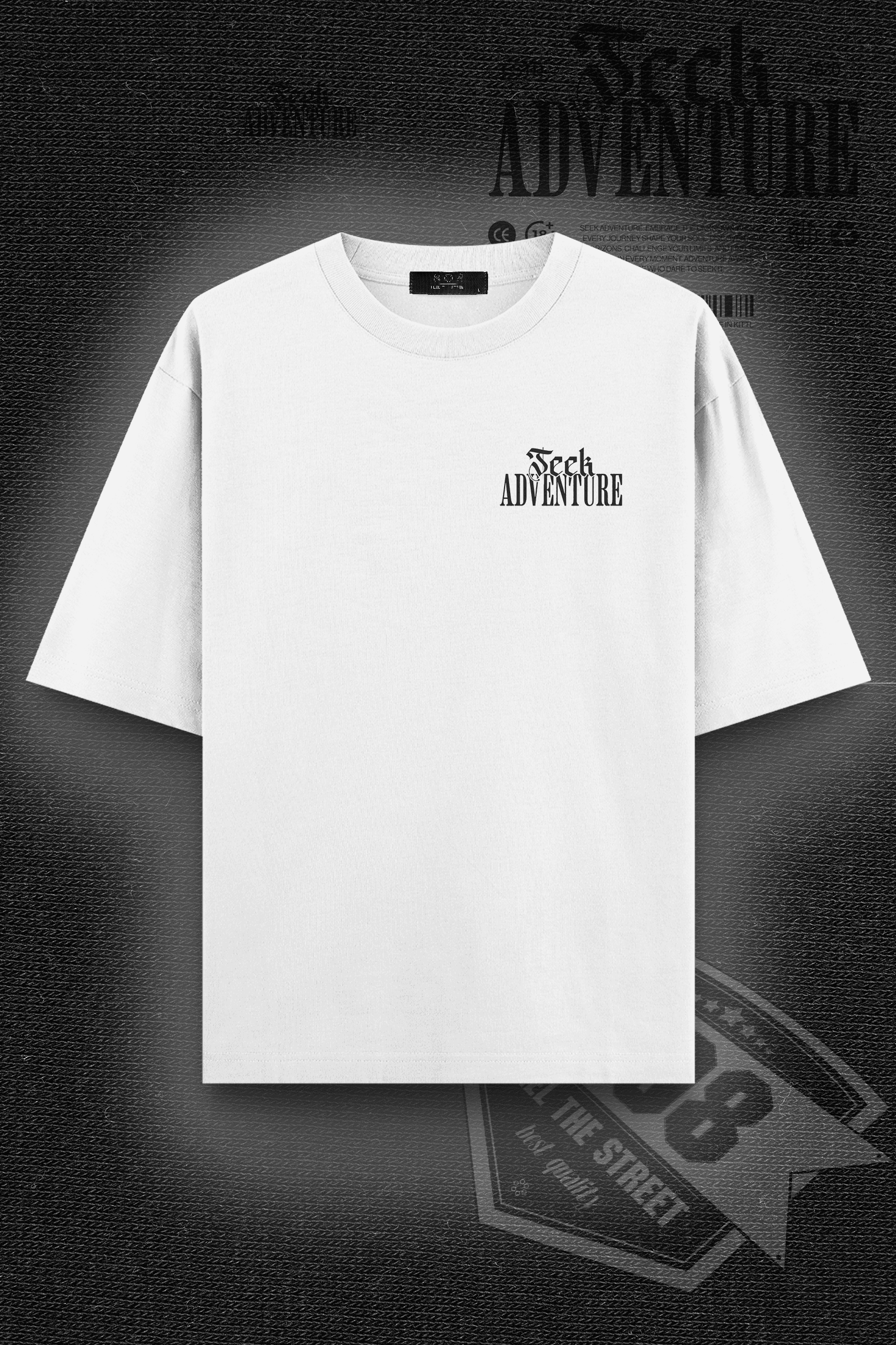 808 Seek Adventure Baskılı Oversize Tişört