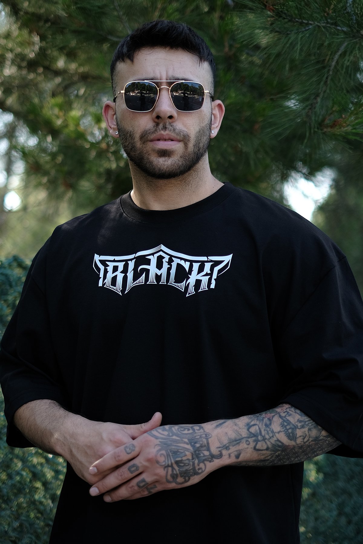 808 Black Sırt Baskılı Oversize Tişört