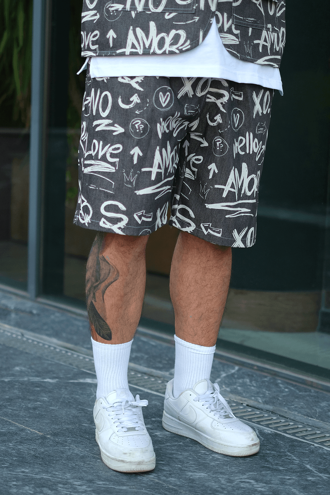 808 XO City Desen Oversize Şort