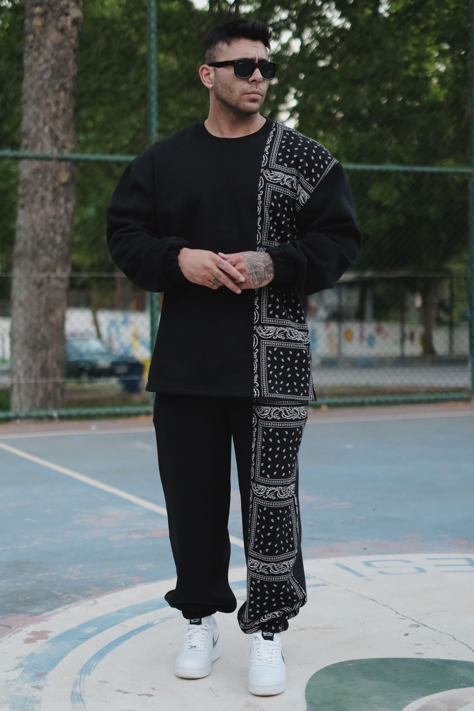 808 Bandana Kontrast Oversize Takım