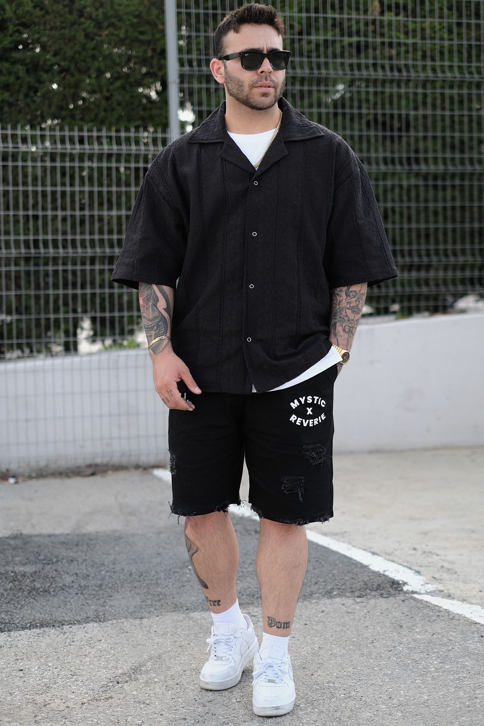 808 Oversize Jakarlı Fisto Dokulu Gömlek