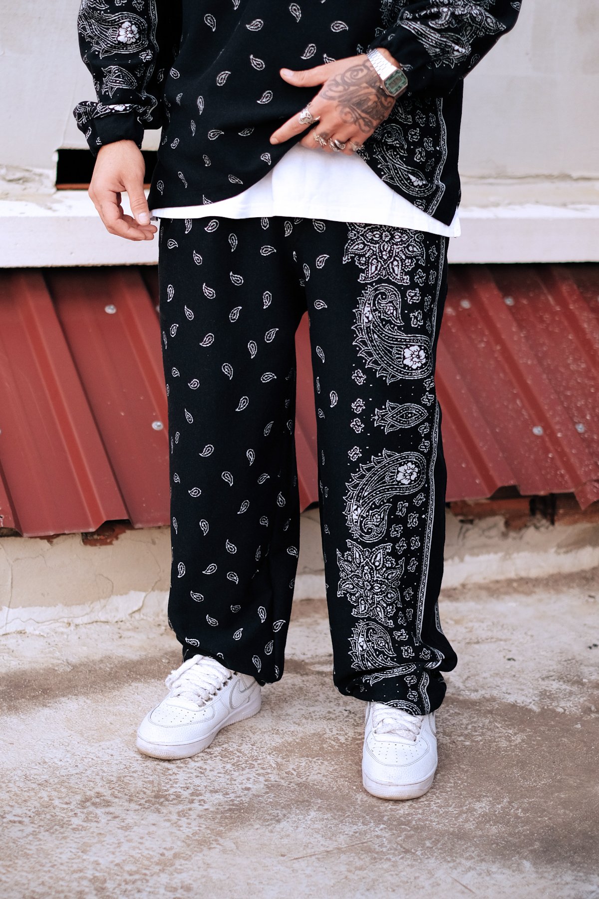 808 Bandana Desenli Oversize Baggy Jogger