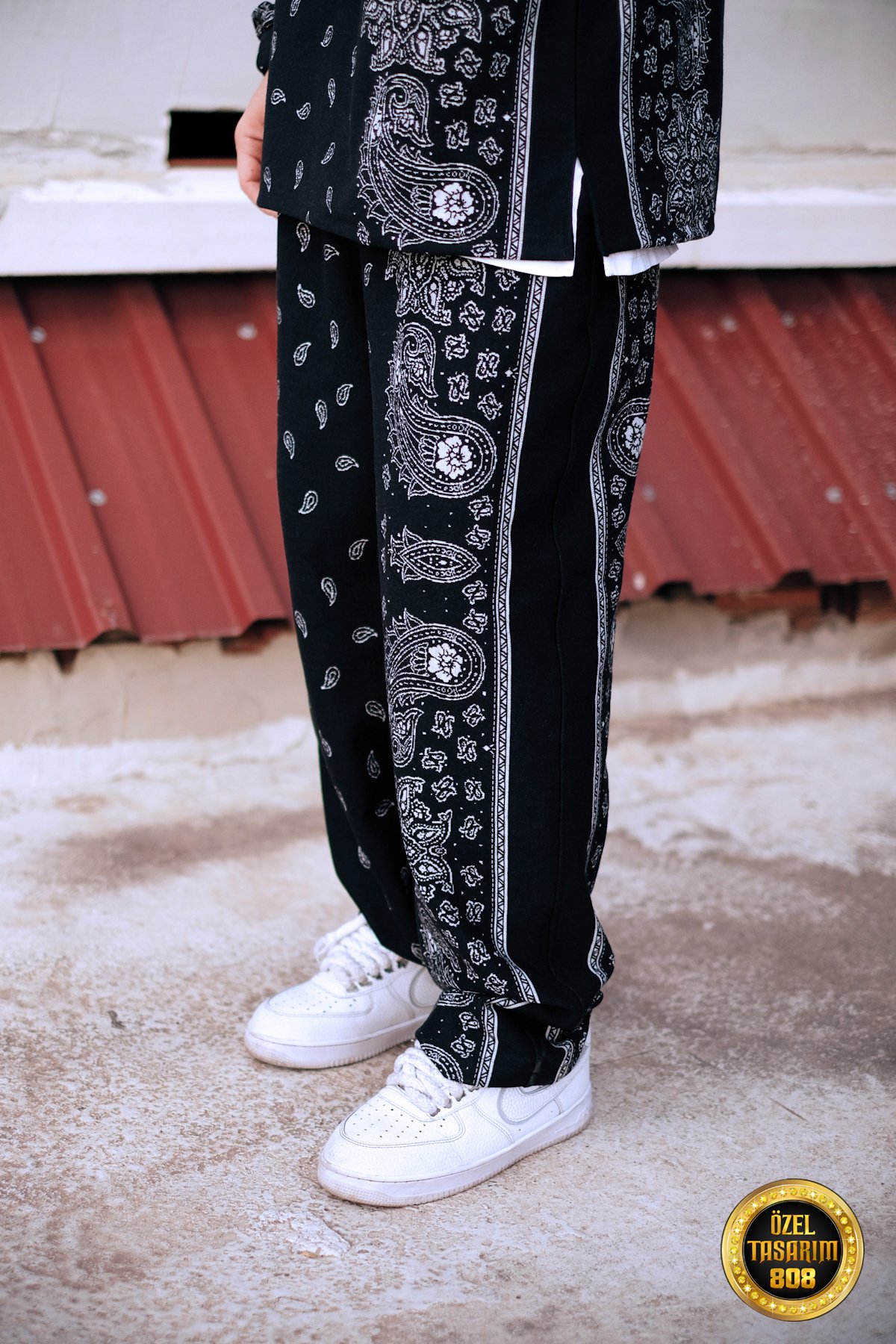 808 Bandana Desenli Oversize Baggy Jogger