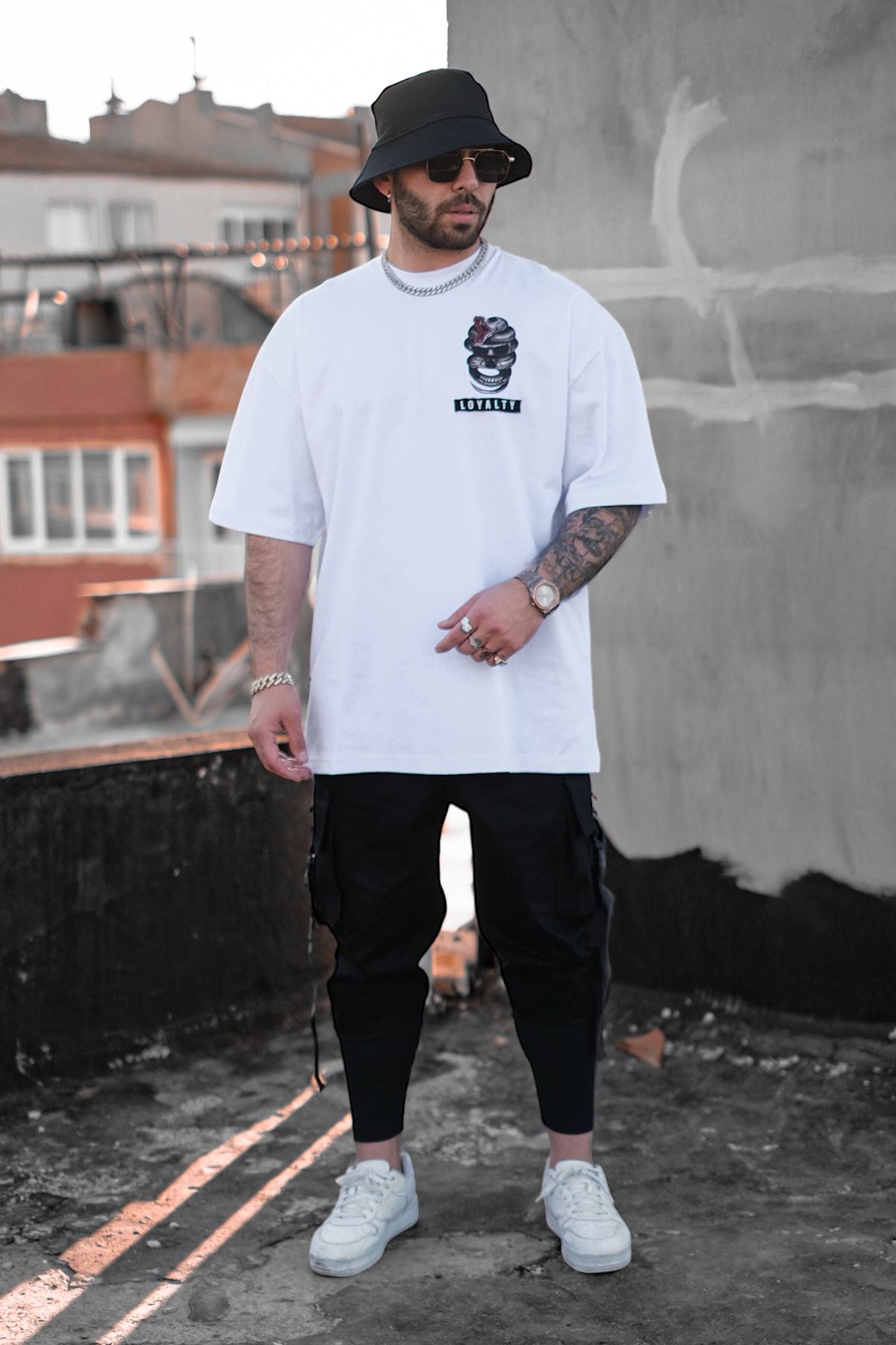 808 Loyalty Baskılı Oversize Tişört