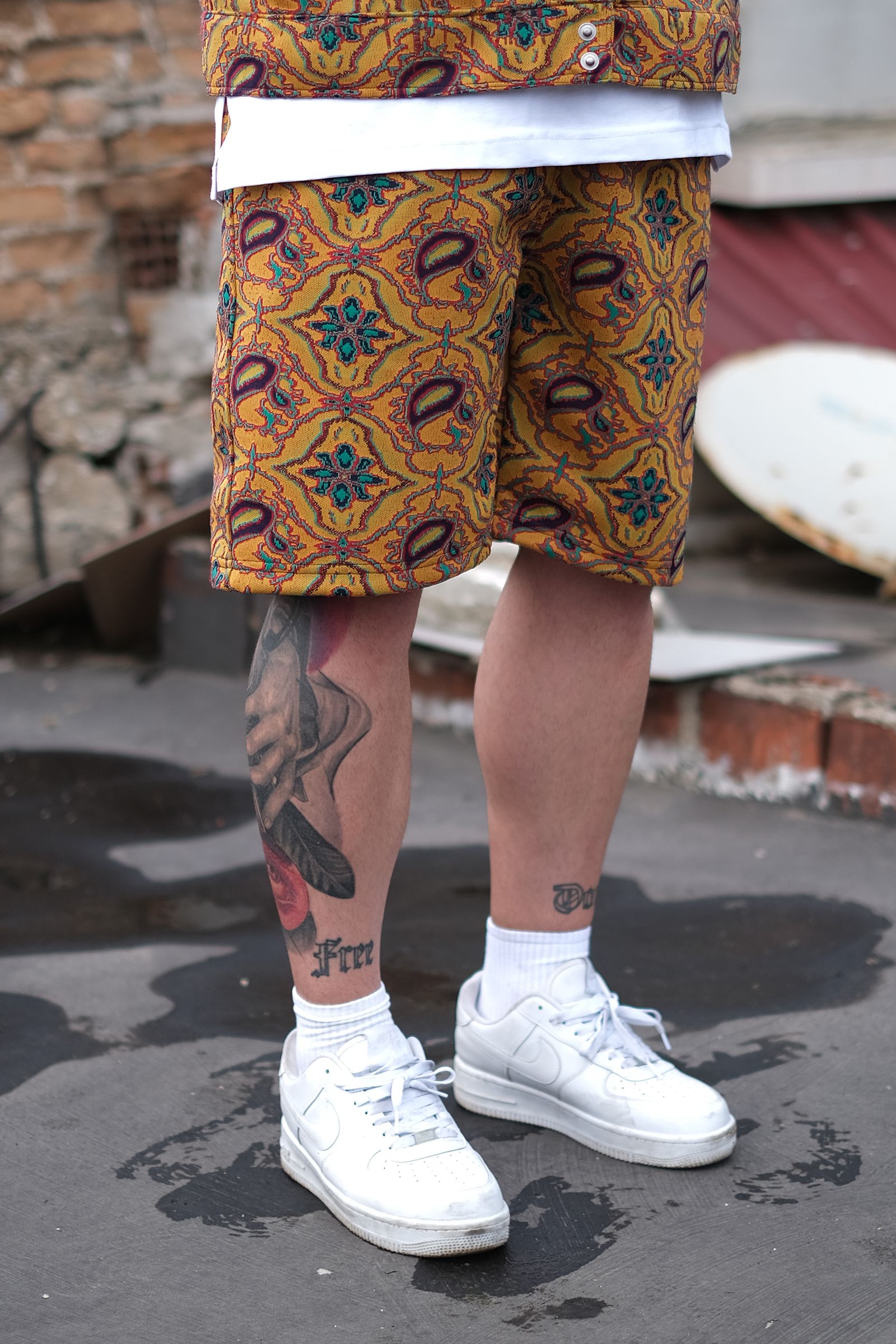 808 Tribal Desen Dokulu Şort