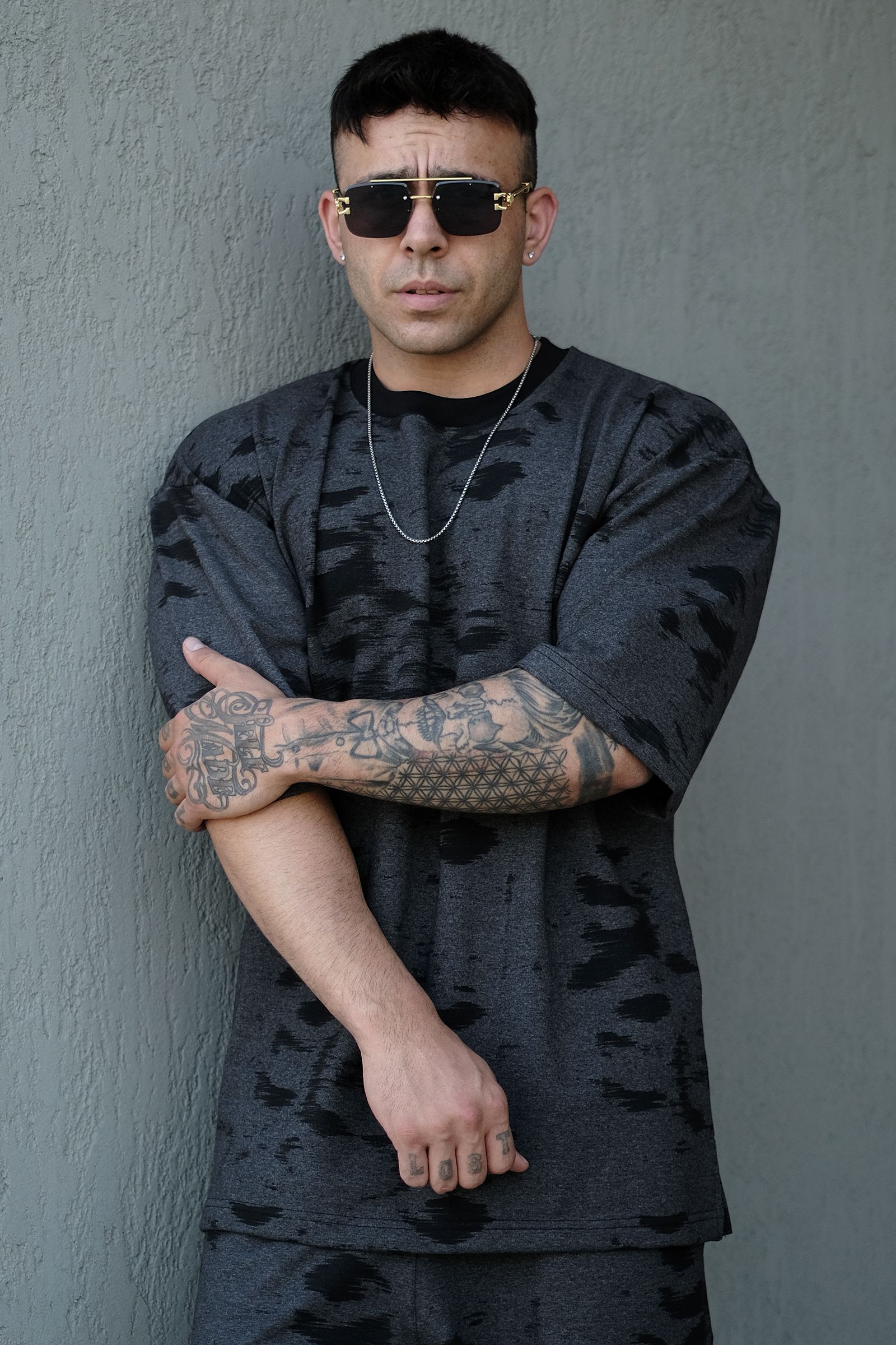 808 Batik Detay Oversize Tişört