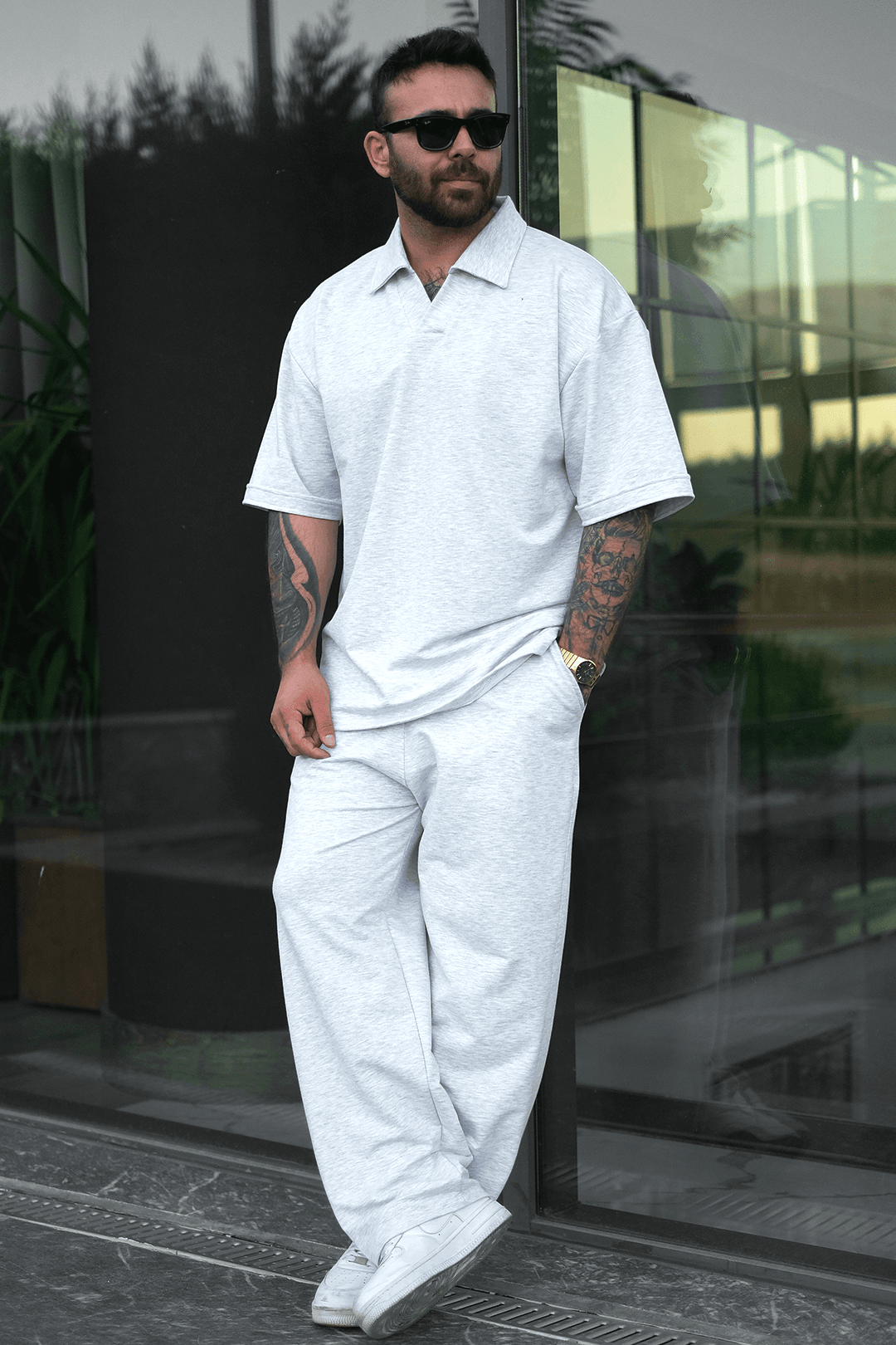 808 Basic Yakalı Oversize Tok Tişört