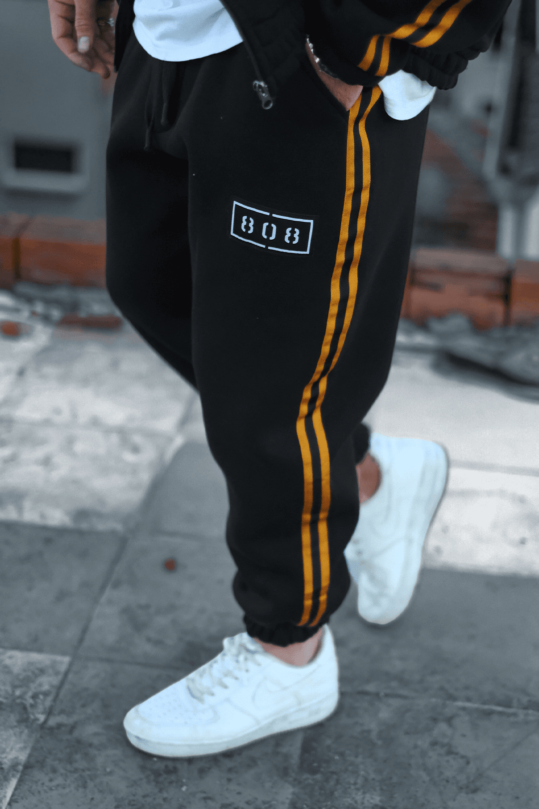 808 Dokuma Şerit Detay Oversize Jogger