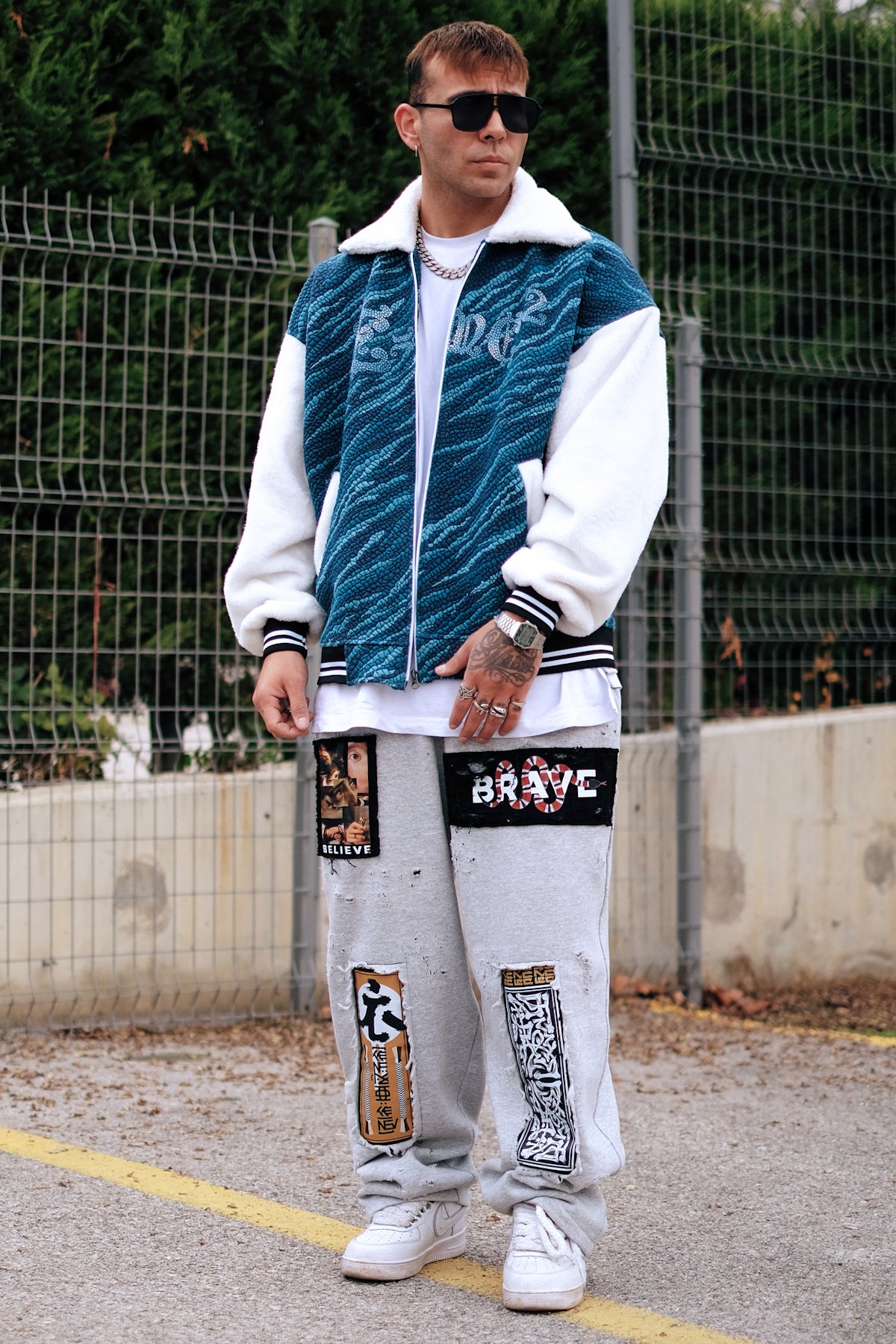 808 GANG Yama ve Yırtık Detay Baggy Özel Tasarım Jogger 