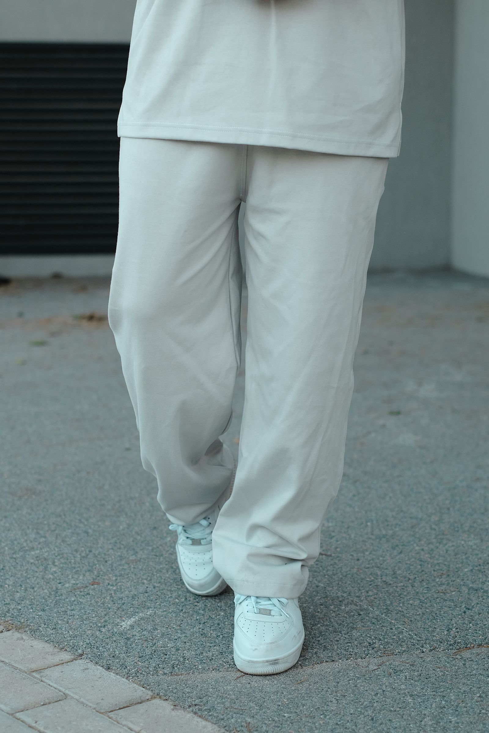 808 Basic Tok Oversize Jogger - Açık Gri