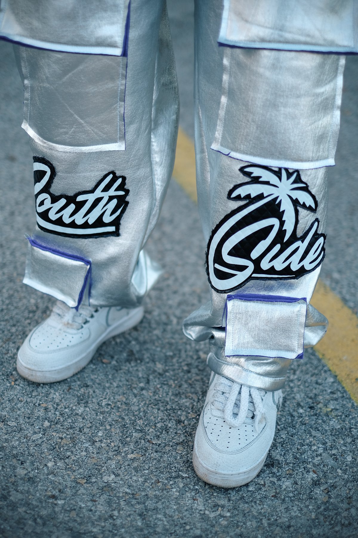 808 “Silver Stage” Yama ve Cep Detaylı Özel Tasarım Baggy Jogger