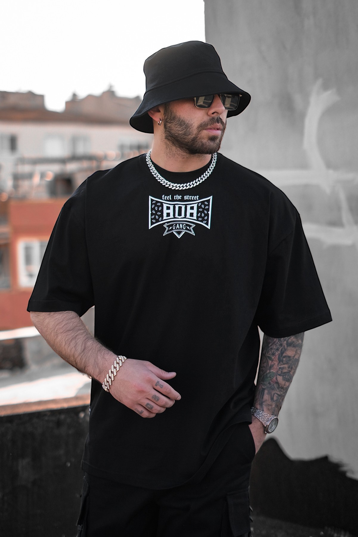 808 Gang V2 Baskılı Oversize Tişört