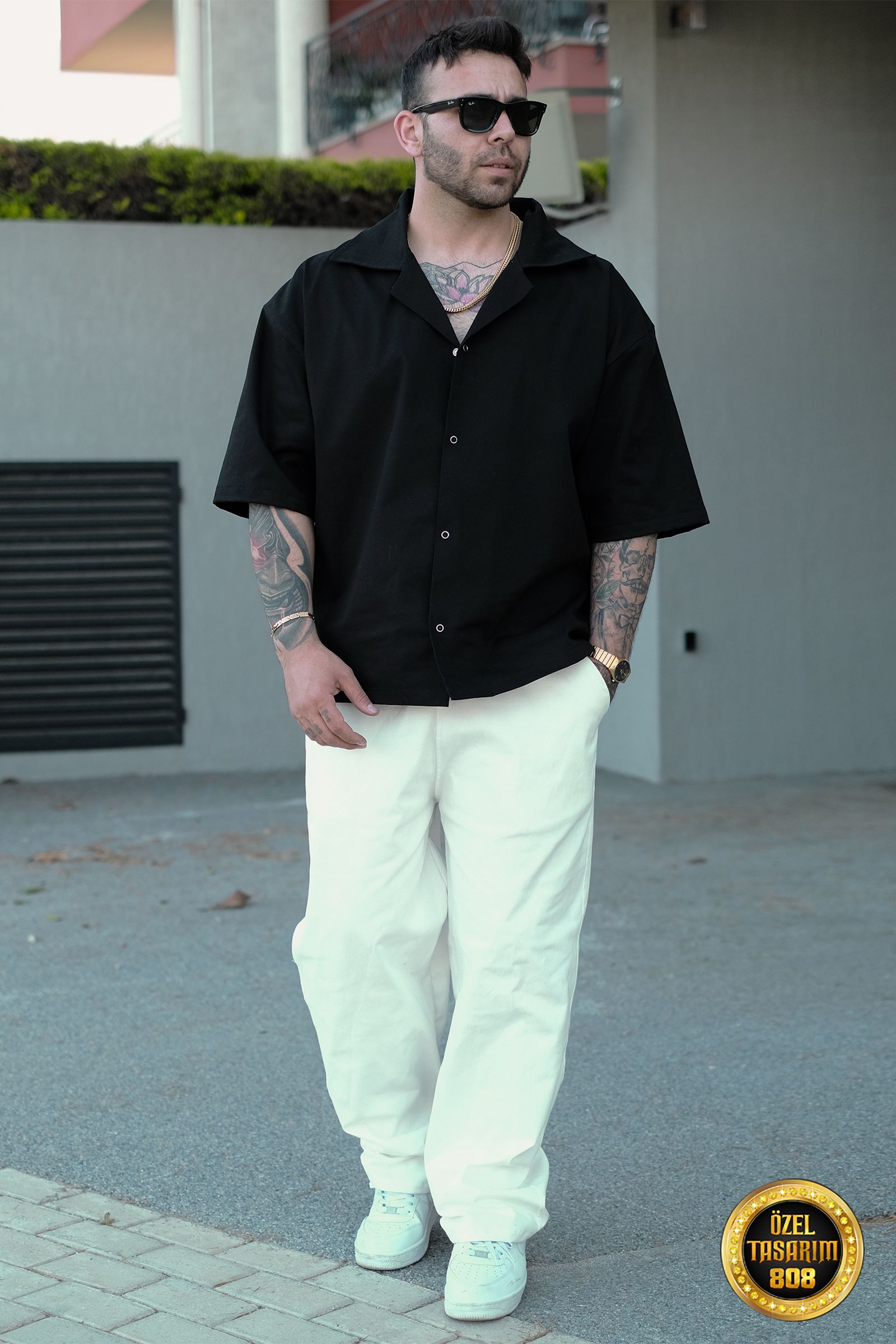 808 Oversize Basic Takım (Gömlek - Jogger) 