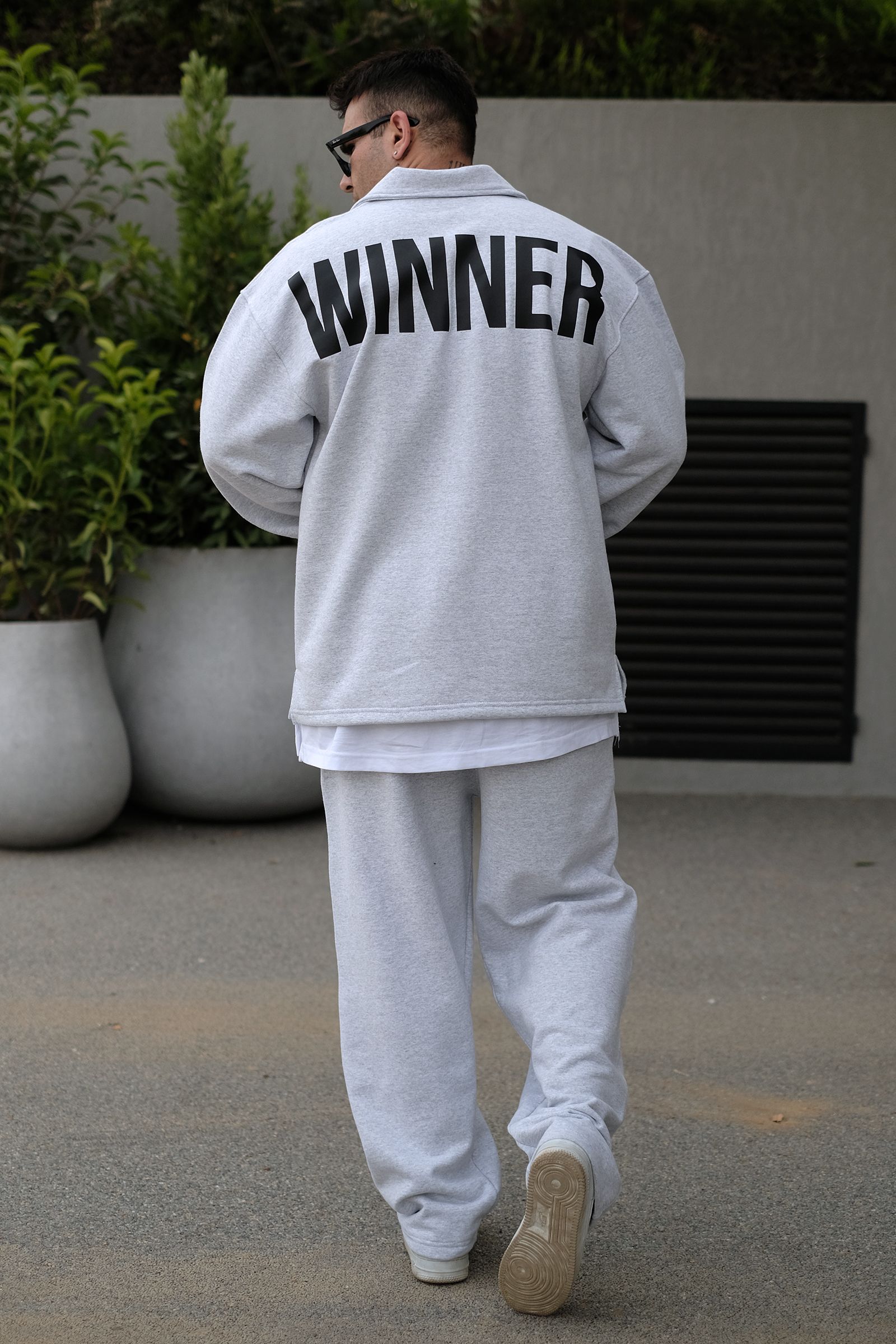 808 Winner Baskılı Özel Tasarım Yakalı Oversize Sweatshirt